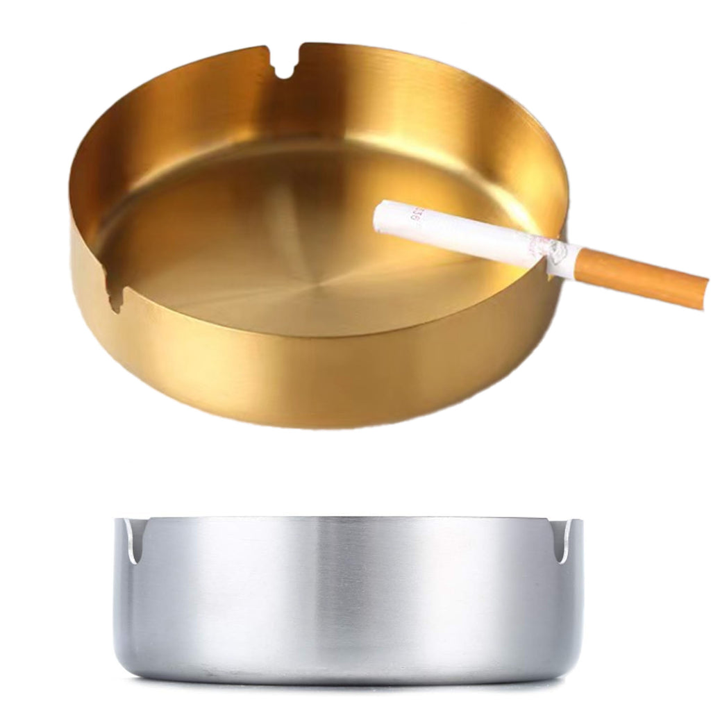 Cigar Ashtray Round Stainless Steel Ashtray For Tabletop