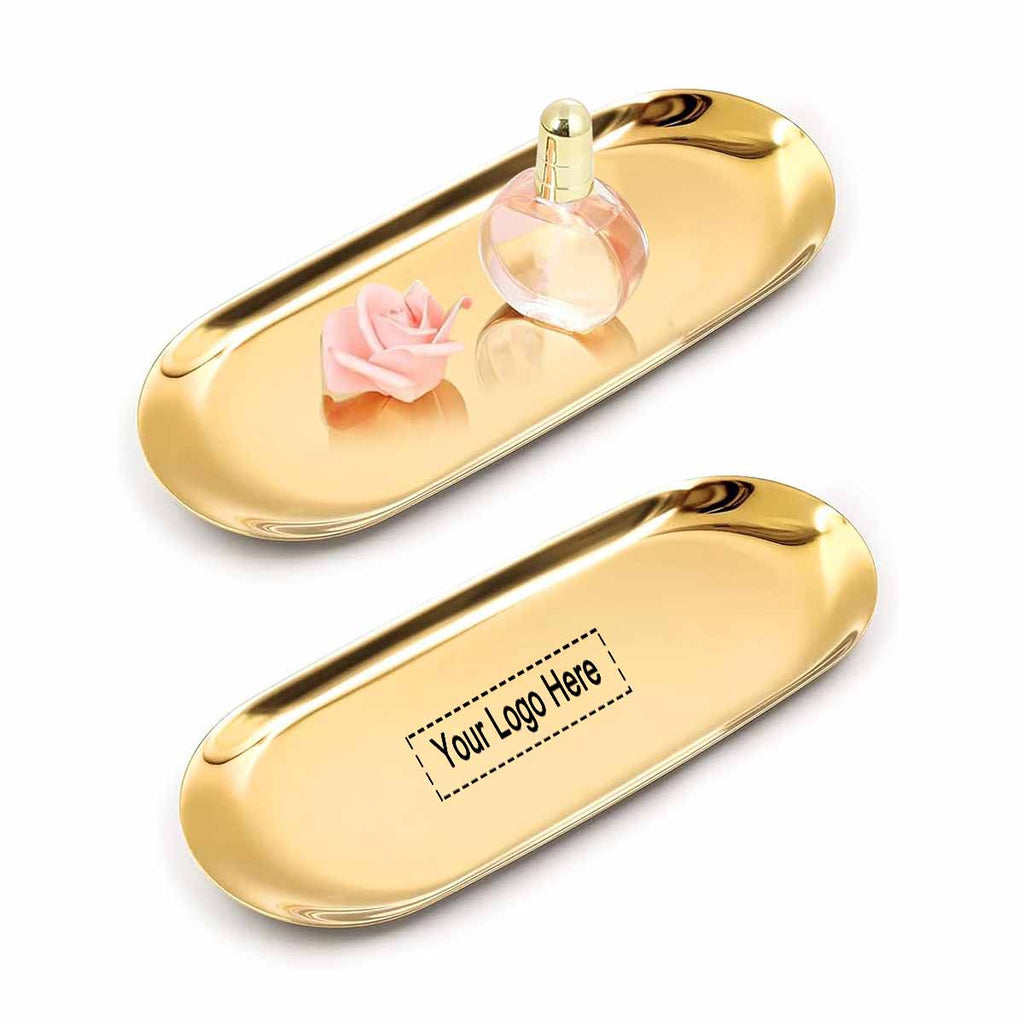 Golden Stainless Steel Decorative Tray