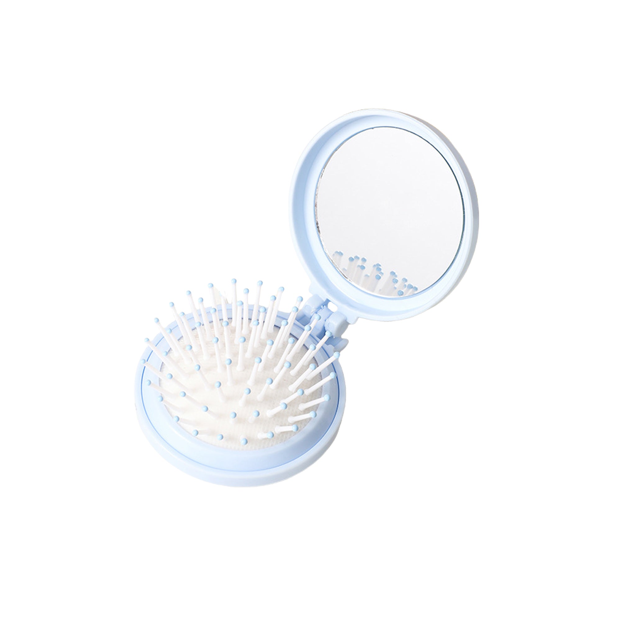 Foldable Cute Mini Round Airbag Mirror-Comb Set