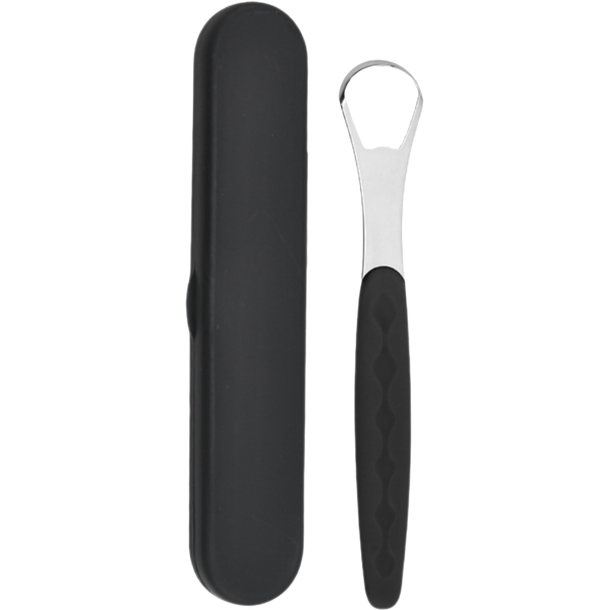 Stainless Steel Tongue Scraper with PP Grip For Oral Care