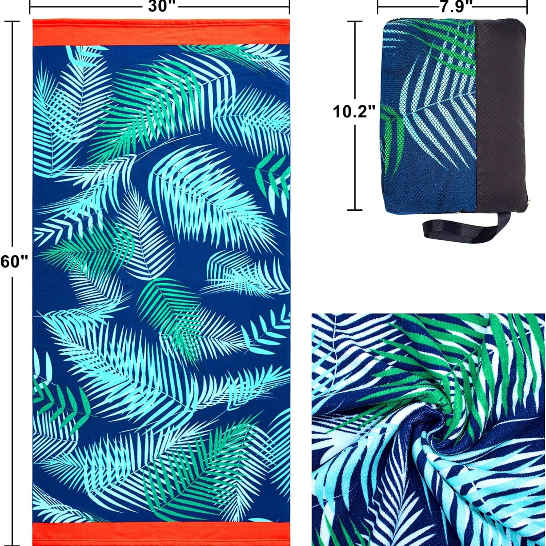 Youth Sublimation Luxury Colorful Microfiber Beach Towel