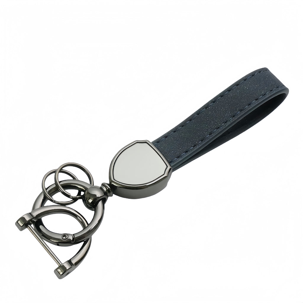 Pu Leather Metal Keychain
