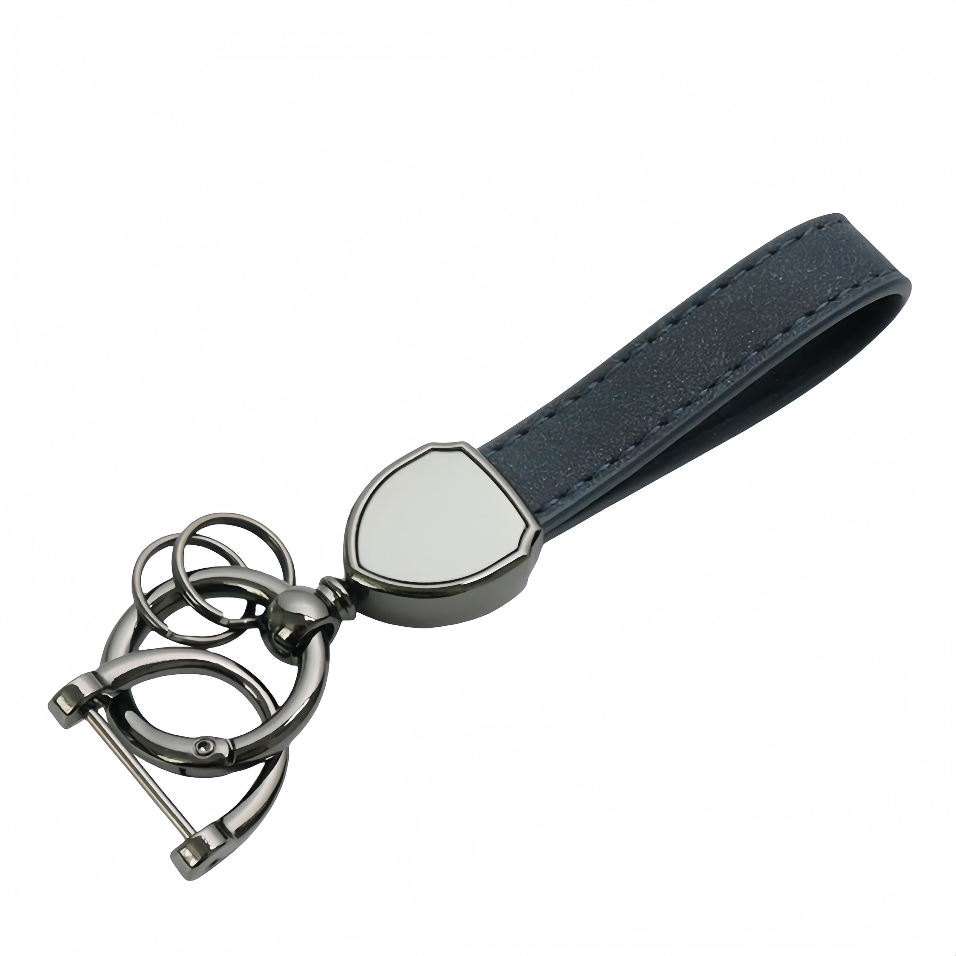 Pu Leather Metal Keychain