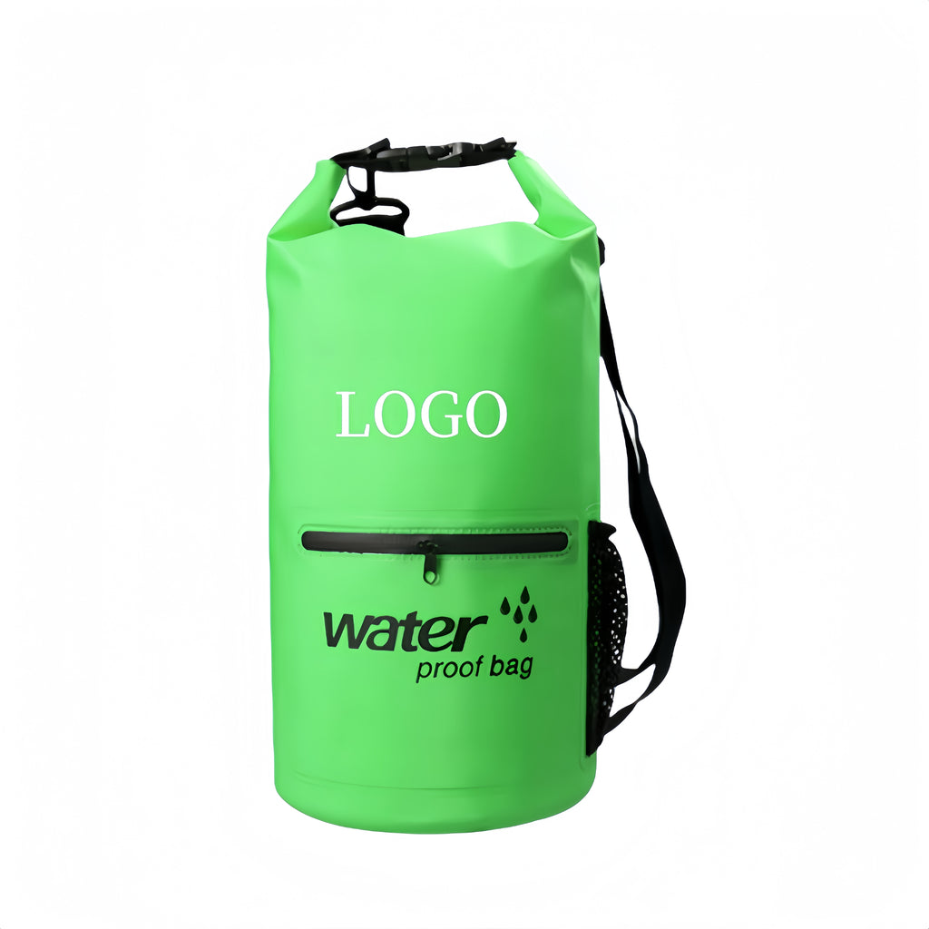 Waterproof Storage Bag With Double Shoulder Straps, Top-Style Closure And Zippers