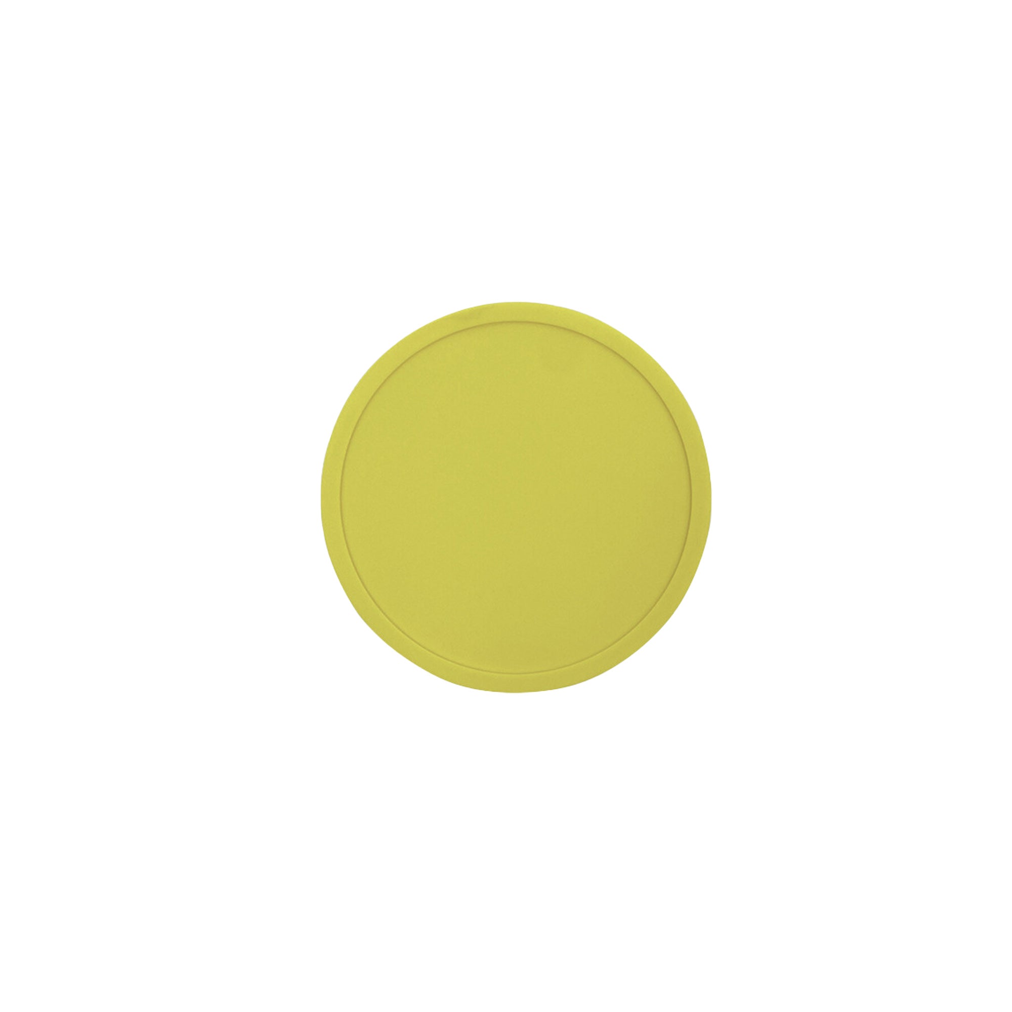 Round Silicone Coaster with Spill-Proof Ring