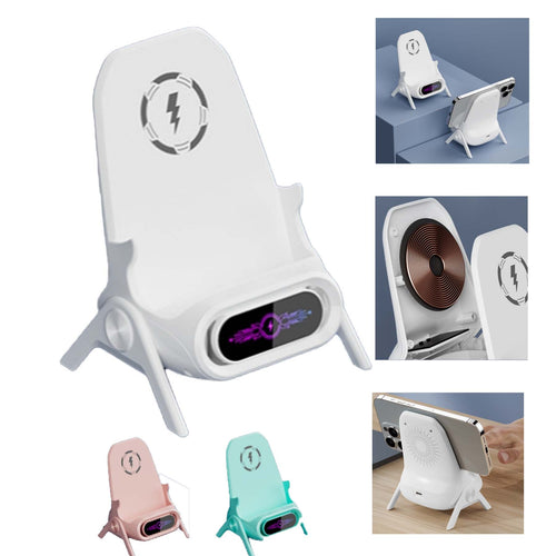 15W Mobile Power Supply With Magnetic Wireless Charging Phone Holder