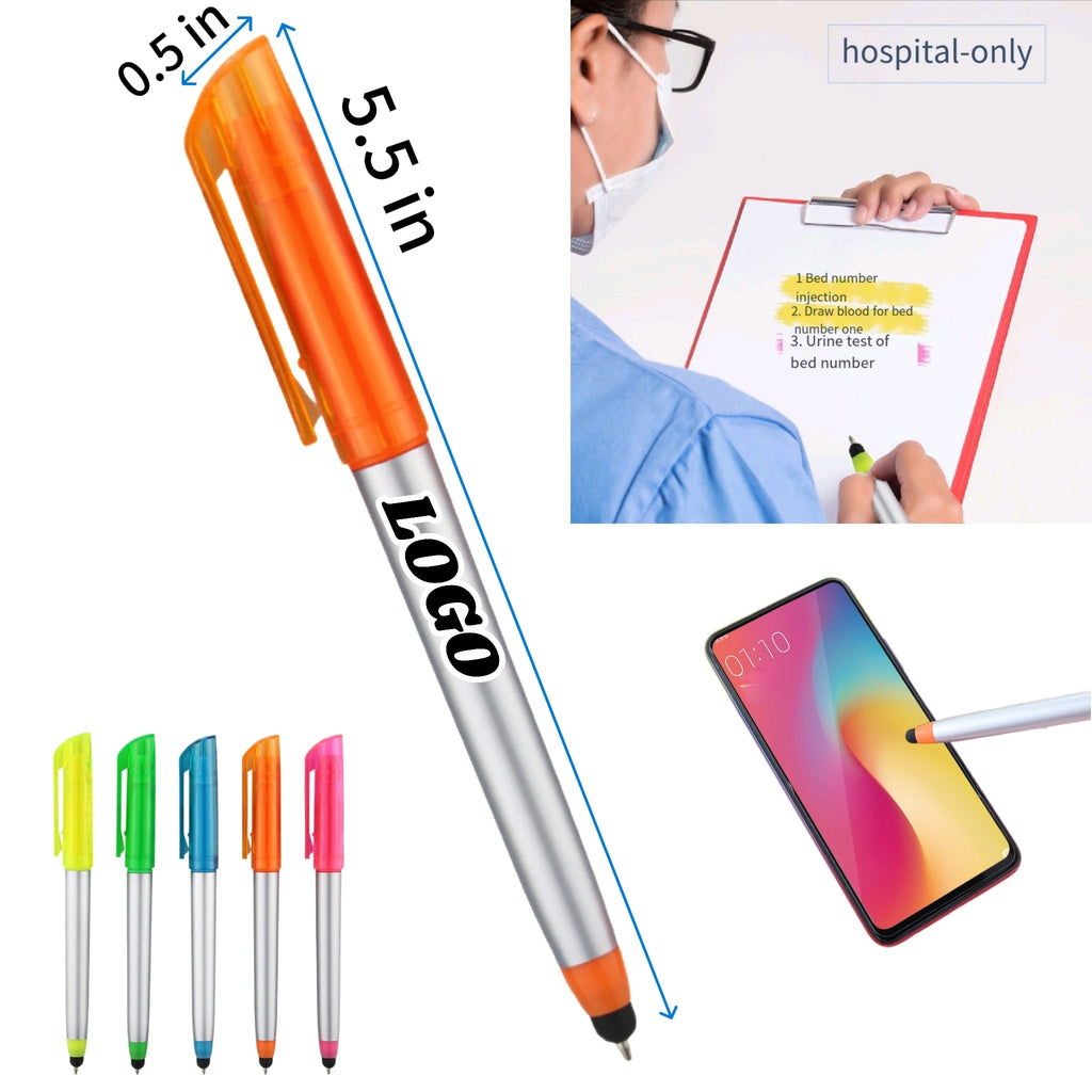 Highlighter, Ballpoint Pen And Stylus Pen 3 - in - 1