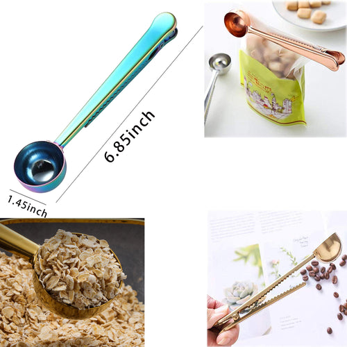 2 in 1 Stainless Steel Coffee Scoop Clip