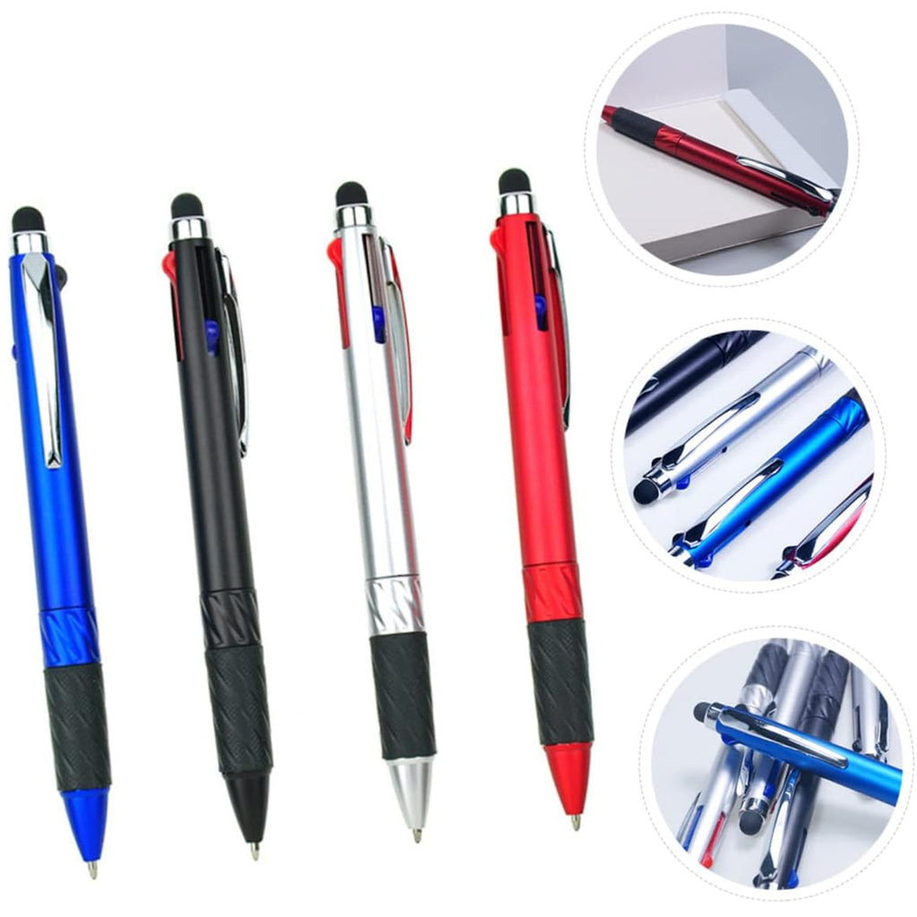 Multi-Functional 3-Color Ballpoint Pen With Stylus