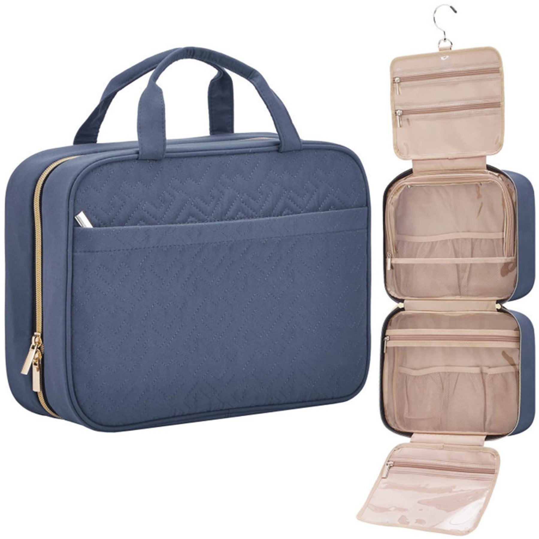 Travel Toiletry Bag with Hanging Hook Waterproof Makeup