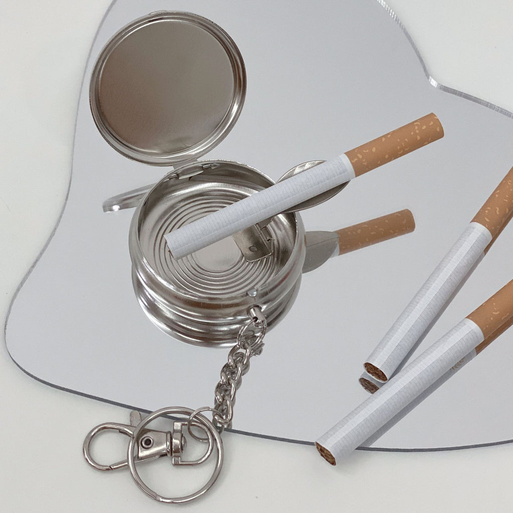 Creative Mini Metal Ashtray Keychain