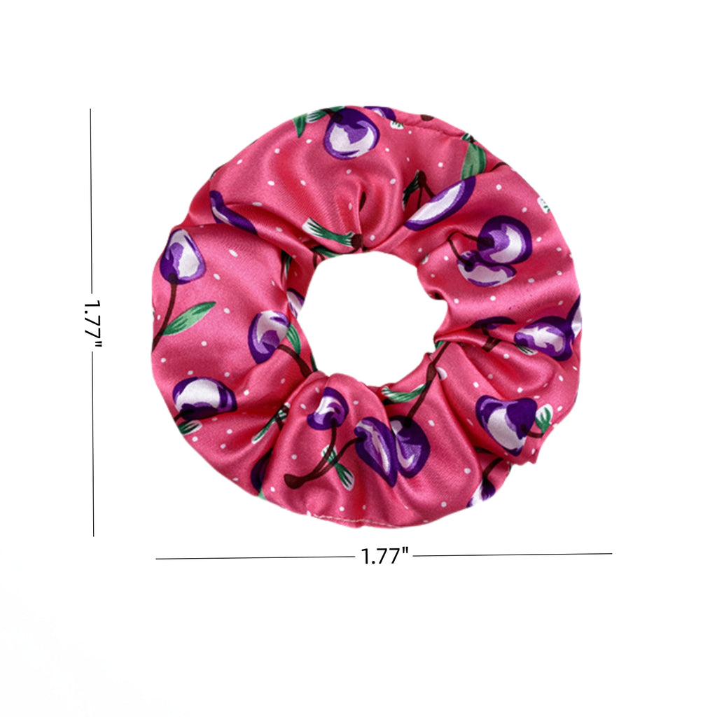 4.33 Inches Silk Satin Printed Scrunchie