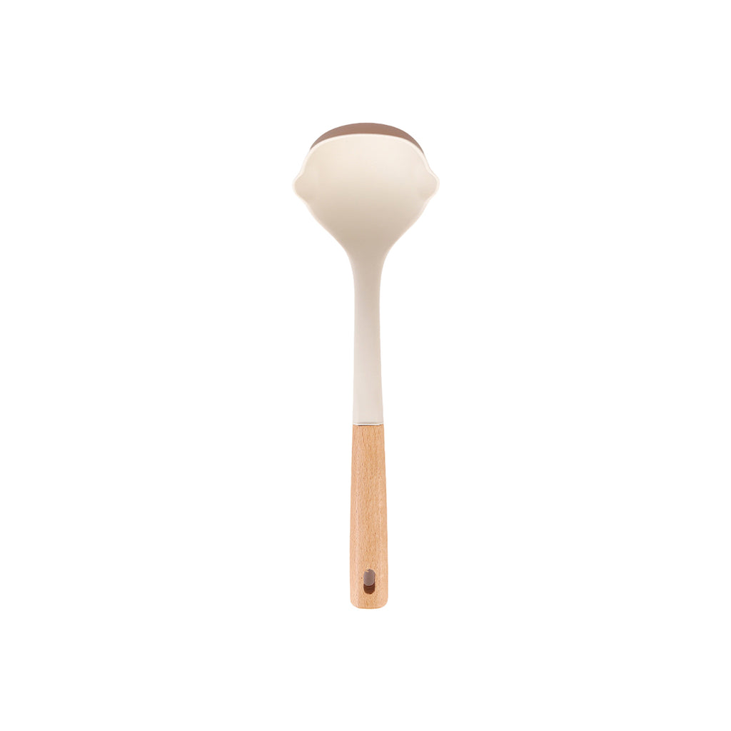 Wooden-Handled Silicone Kitchen Utensils For Non-Stick Pans