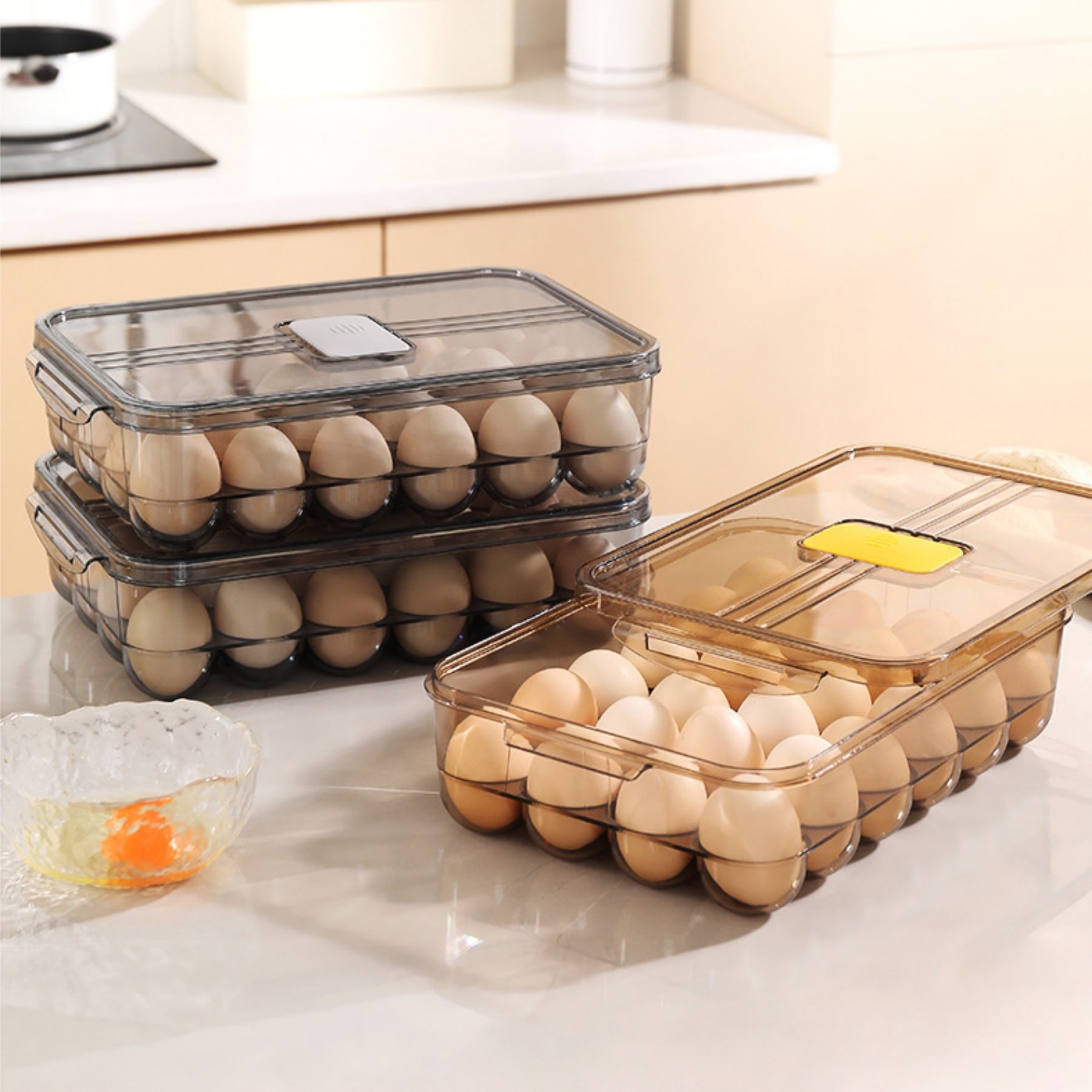 Food-Grade PET Refrigerator Fresh-Keeping Egg Storage Box