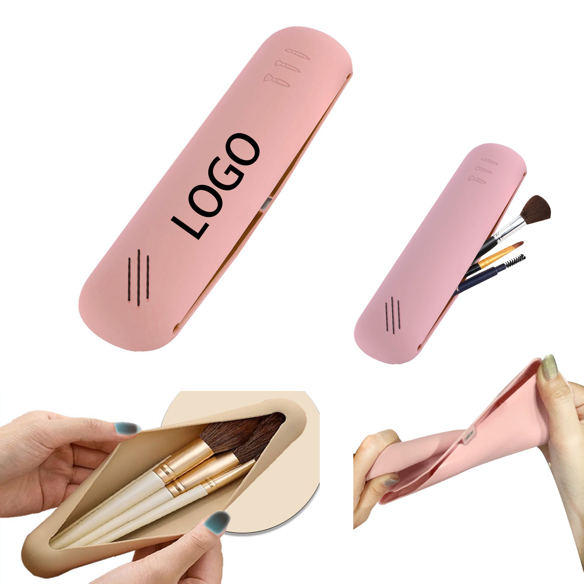 Silicone Magnetic Makeup Bag-Compact Cosmetic Organizer