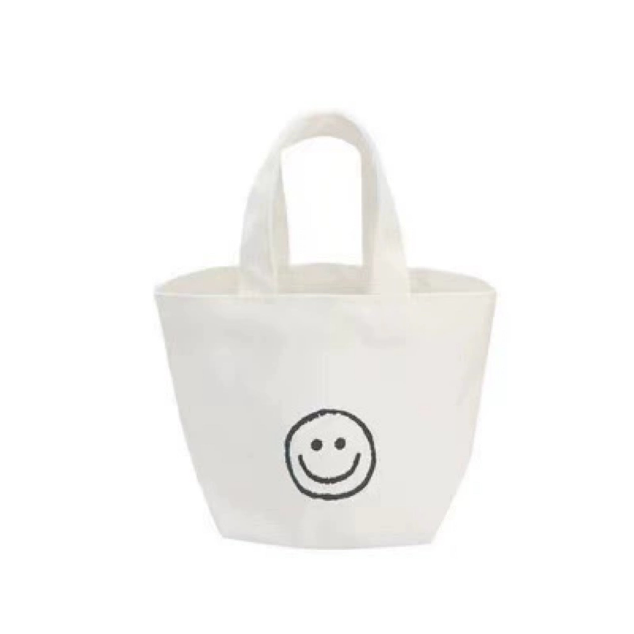 Custom Smiley Face Canvas Tote Bag