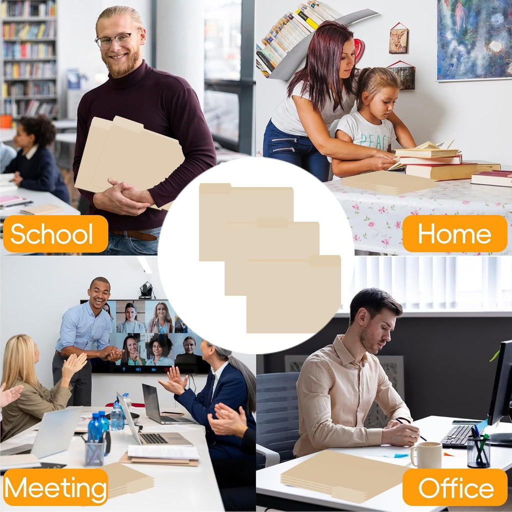 Folders Are Organized With Labels And Archiving Stationery