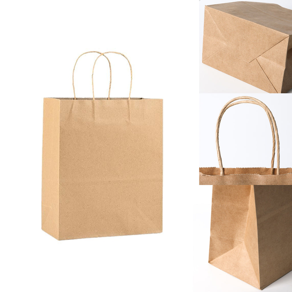 Kraft Paper Gift Bags with Handles Bulk