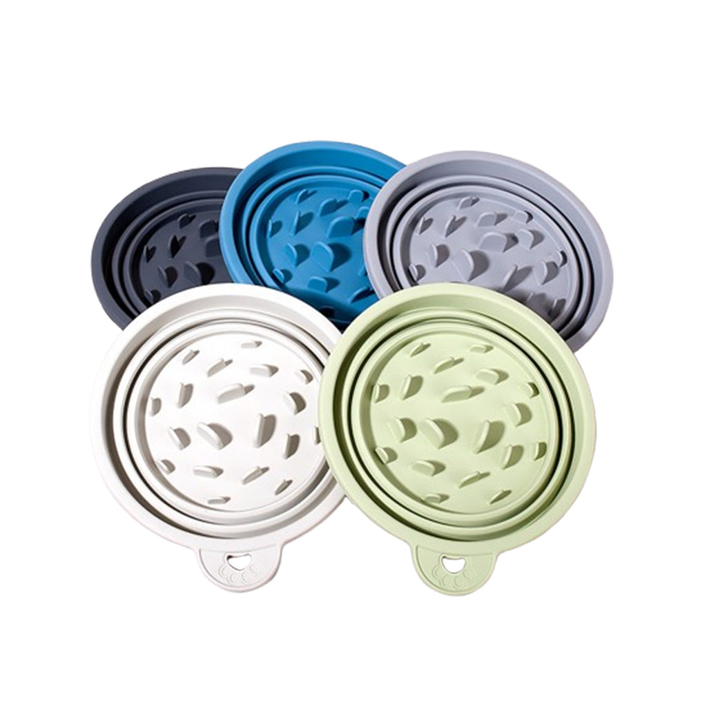 Portable Collapsible Silicone Slow Food Pet Bowl