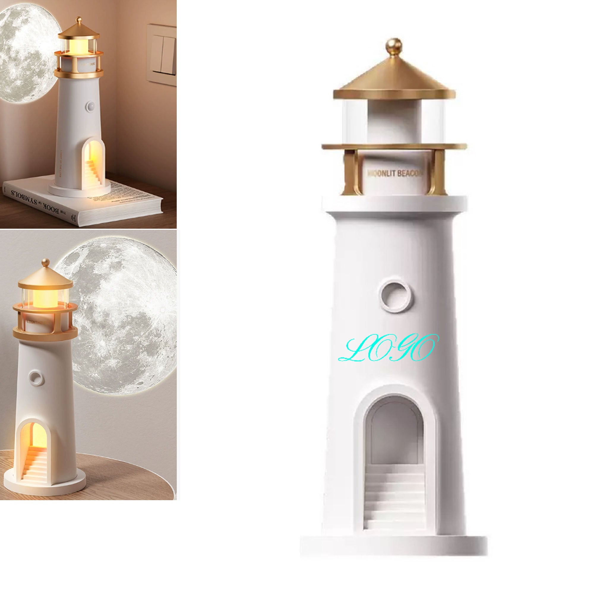 Moon Lighthouse Night Light With Projection Lamp