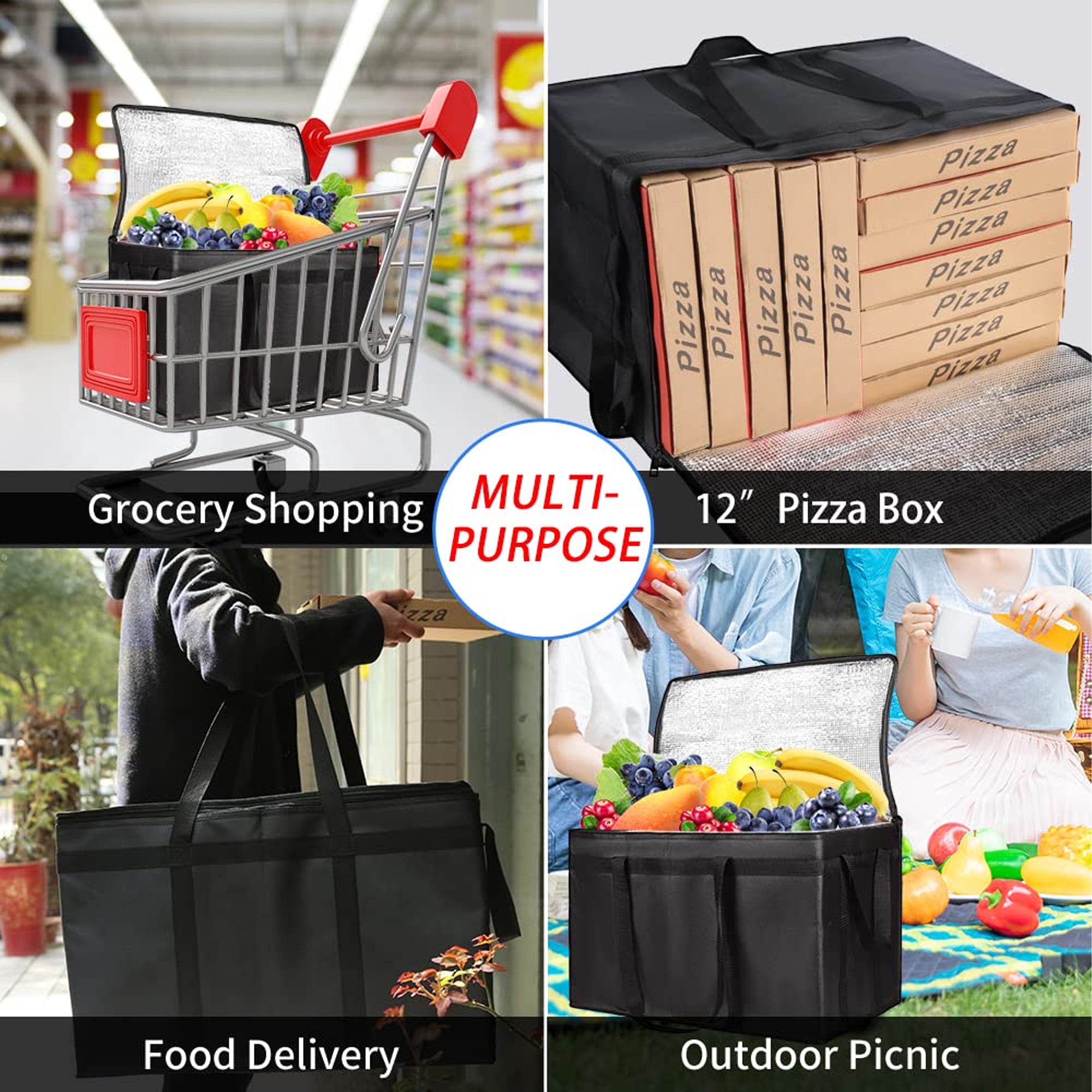 77L Insulated Food Delivery Bag