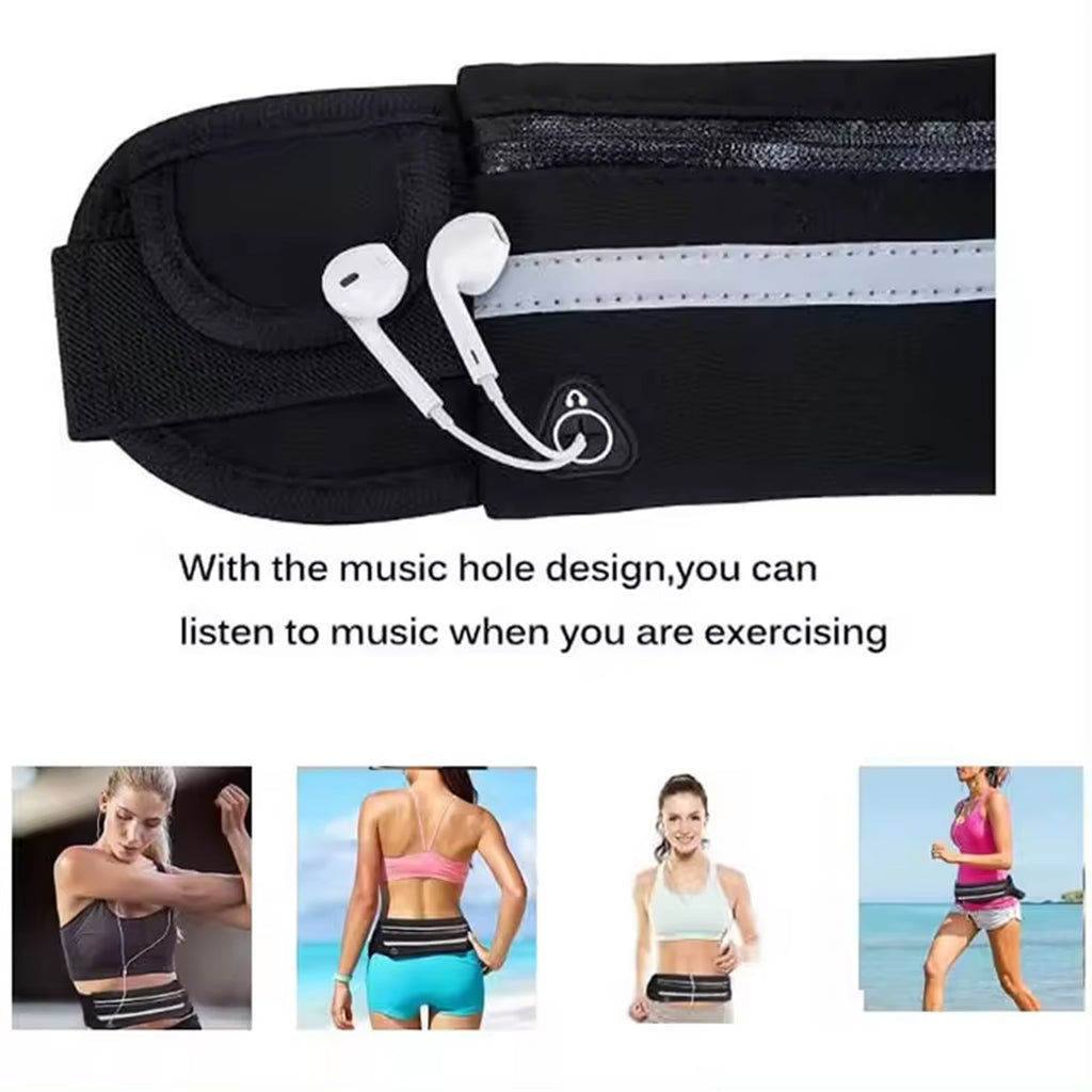 Unisex Sports Reflective Fanny Pack Running Belt Waist Bag