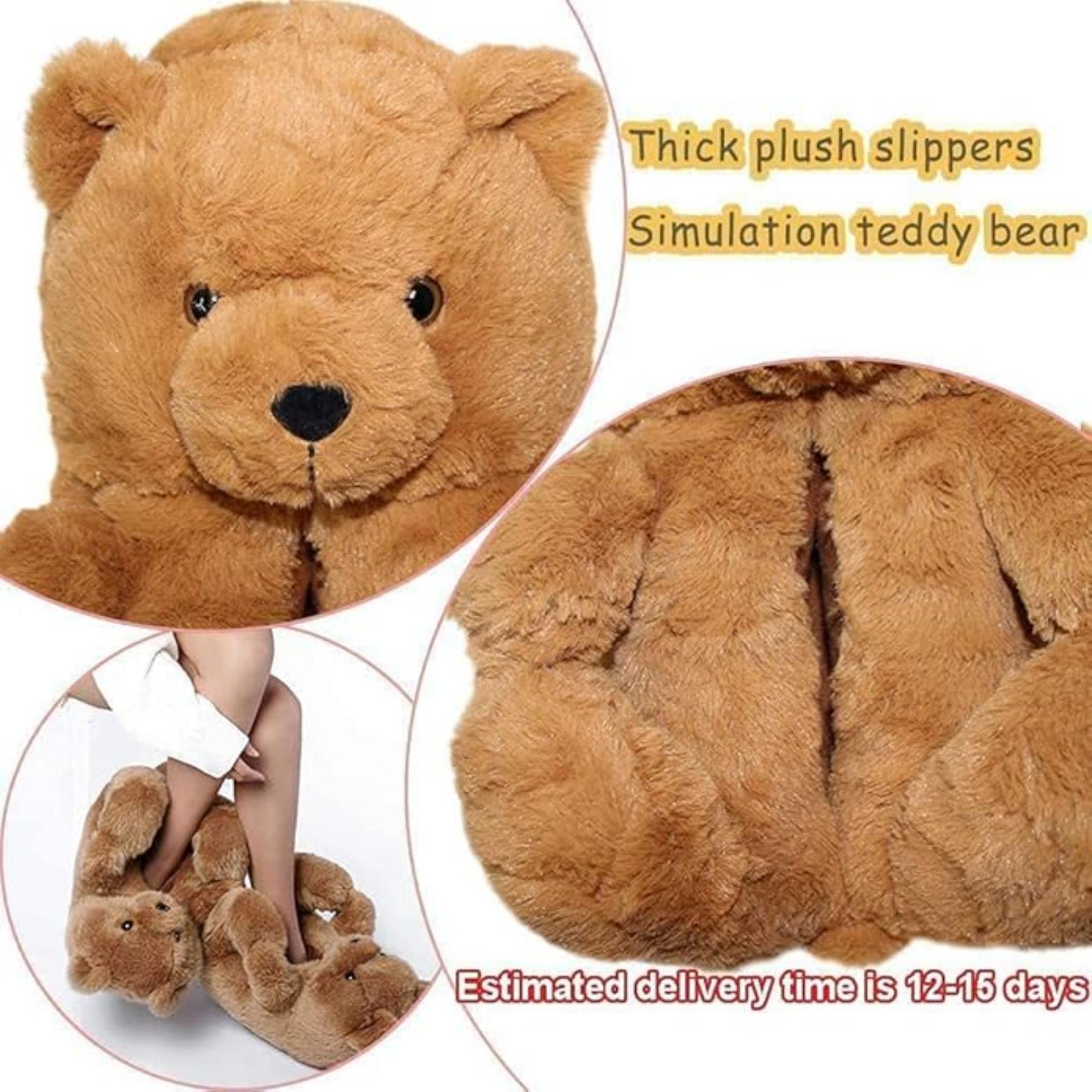 Teddy Bear Flooring Home Plush Slippers