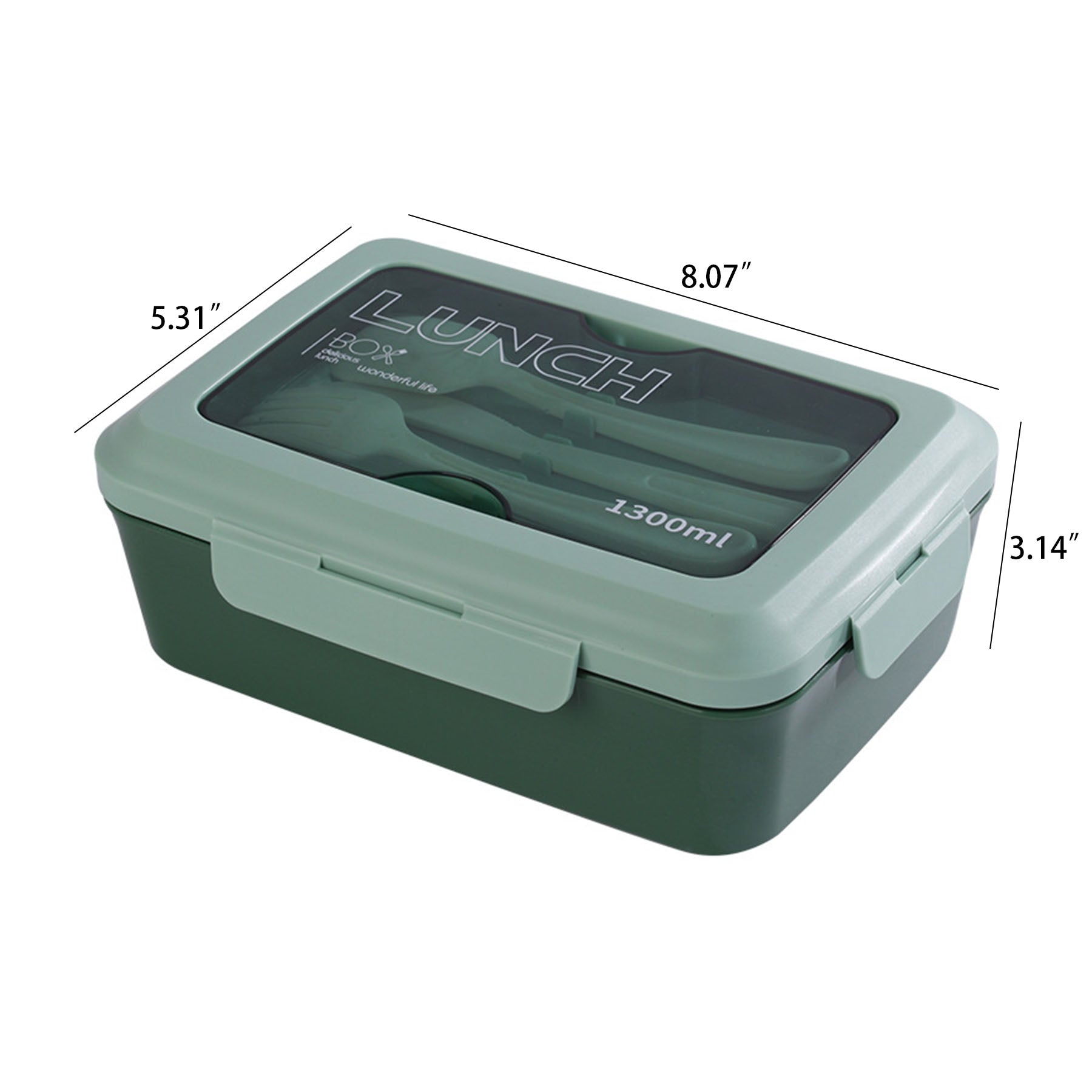 Compartmental Lunch Set With Utensils