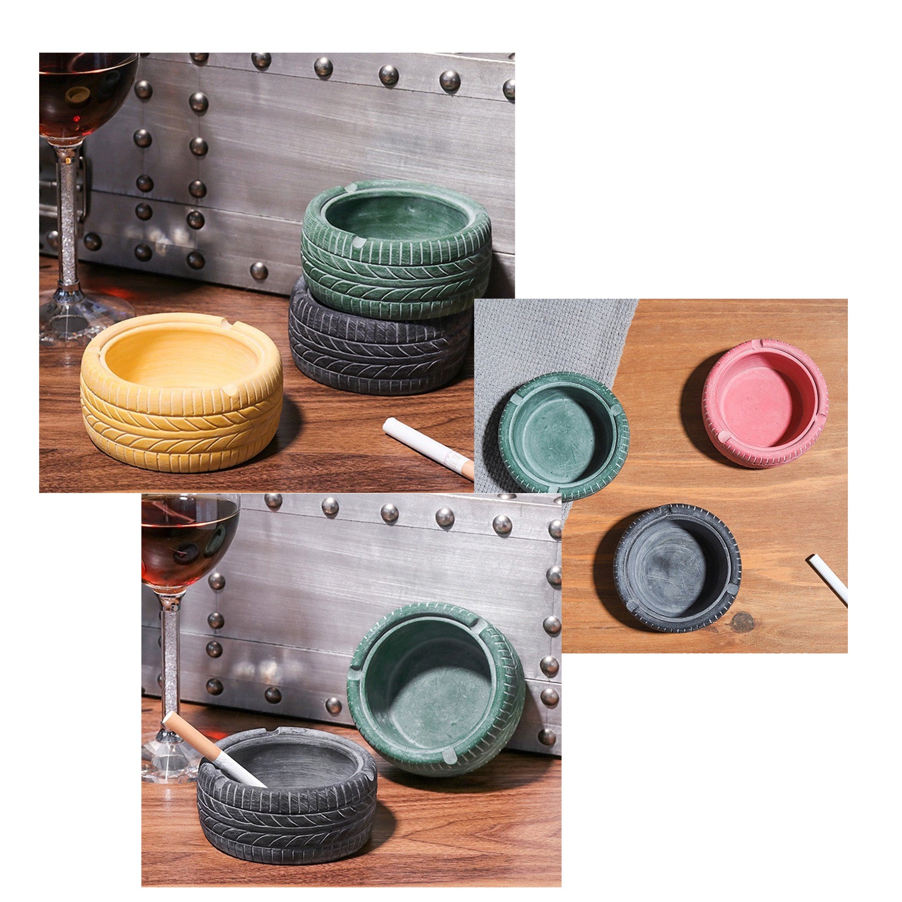 Vintage Tire Resin Ashtray