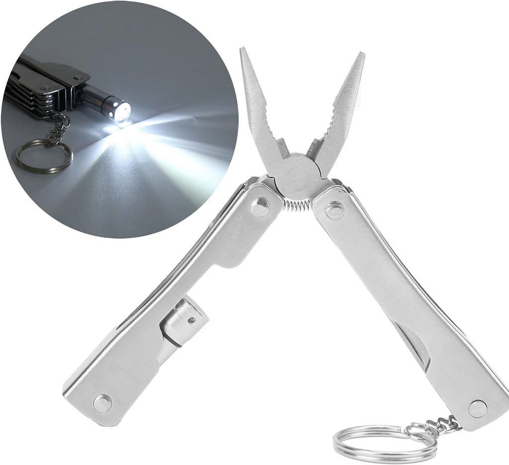 Multi-Tool Pliers W/ Light And Key Chain