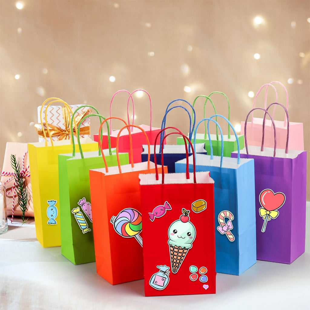 Colorful Kraft Paper Gift Bags