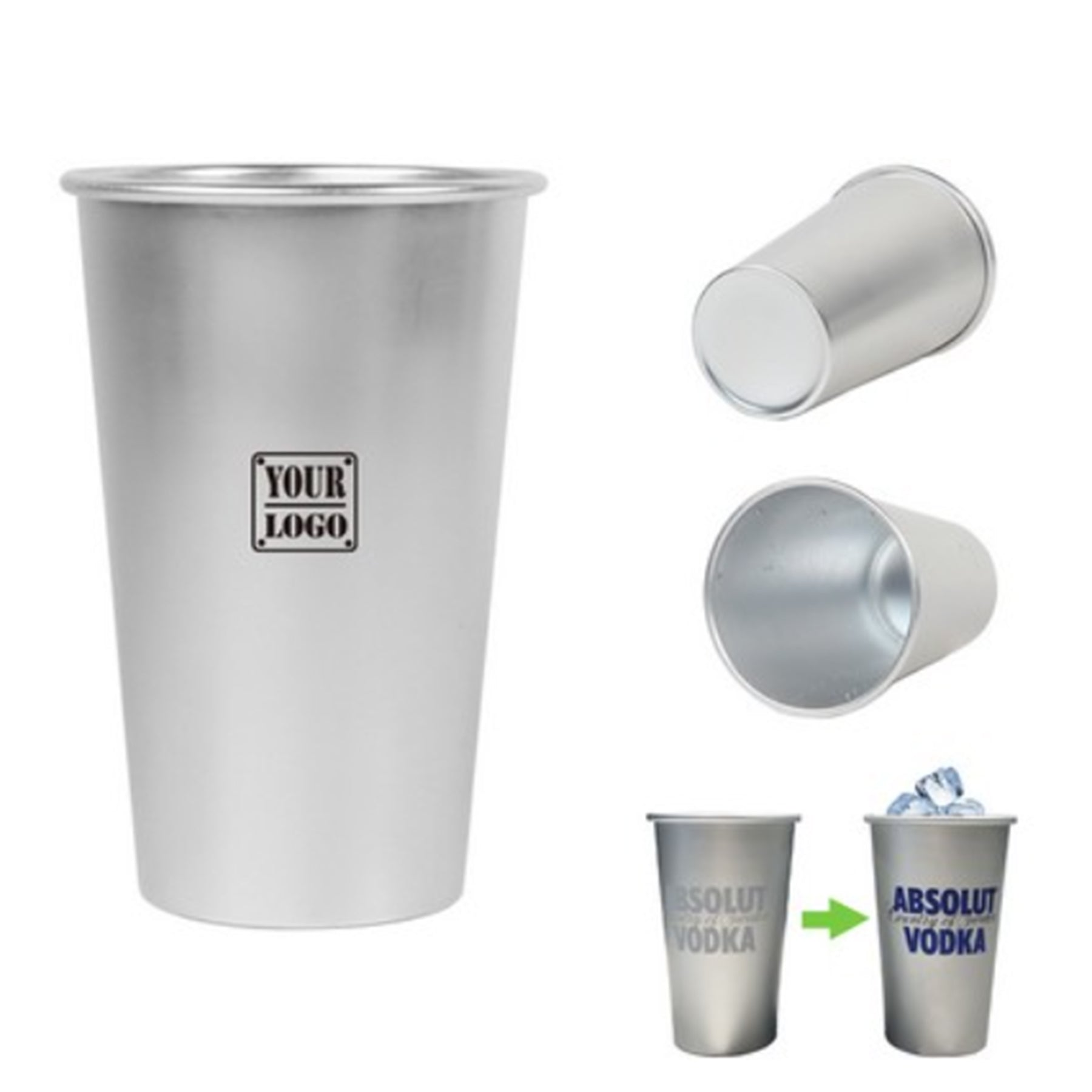 16 Oz. Color-Changing Aluminum Cup
