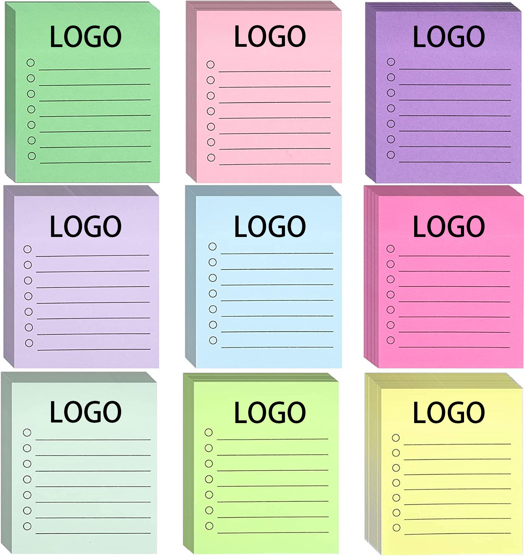 9-color Post-it Set