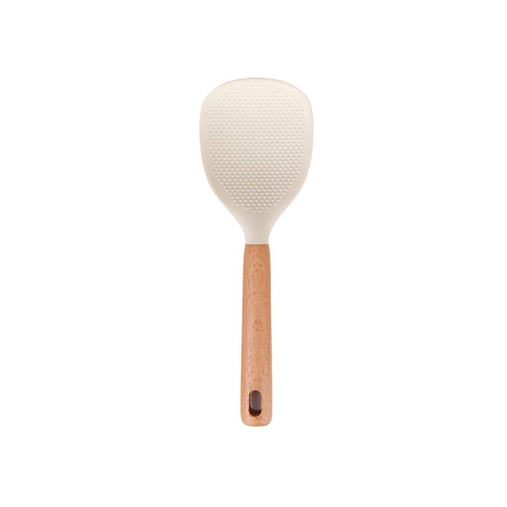 Wooden-Handled Silicone Kitchen Utensils For Non-Stick Pans