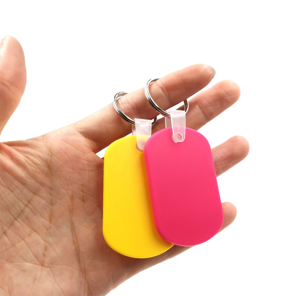 PVC Soft Material Pet Key Tag With Ring