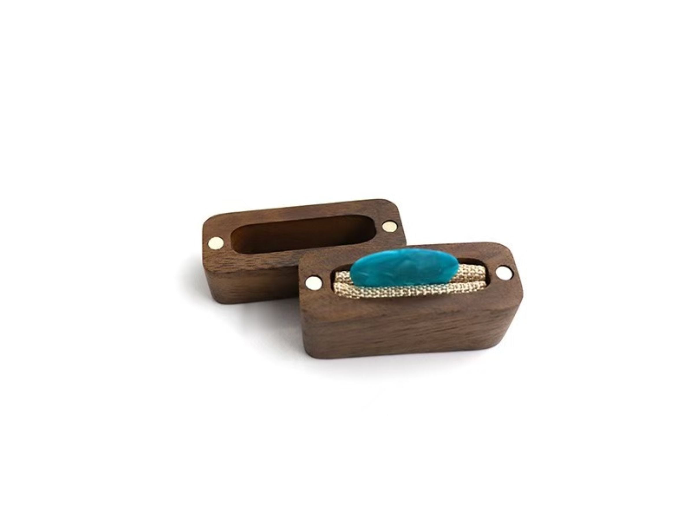 Wooden Guitar Pick Storage Box