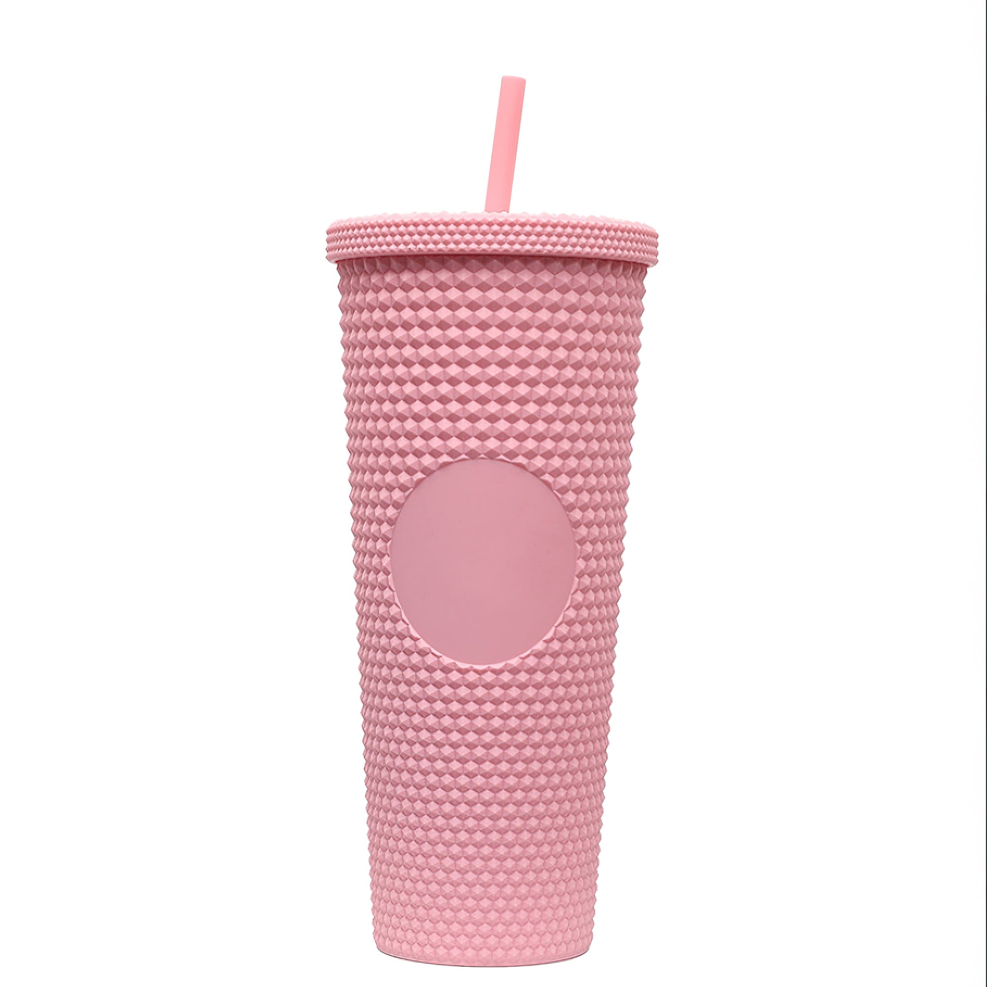 24 oz Studded Tumbler With Straw And Lid Double Walled Mug