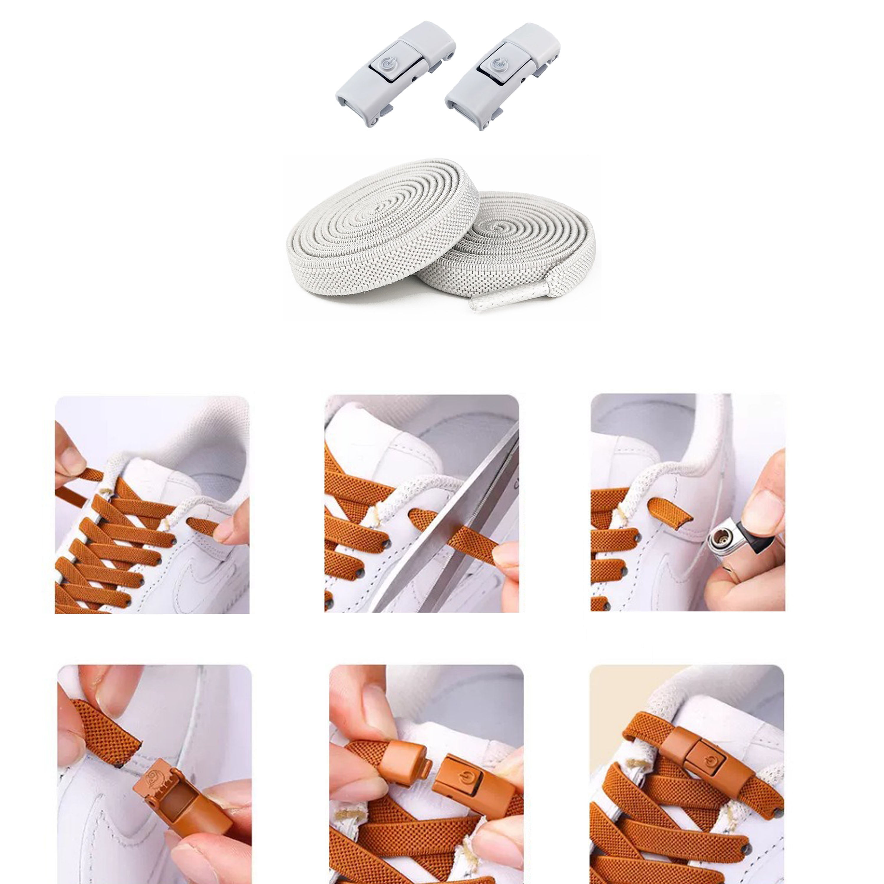 Push Switch Elastic Shoelace