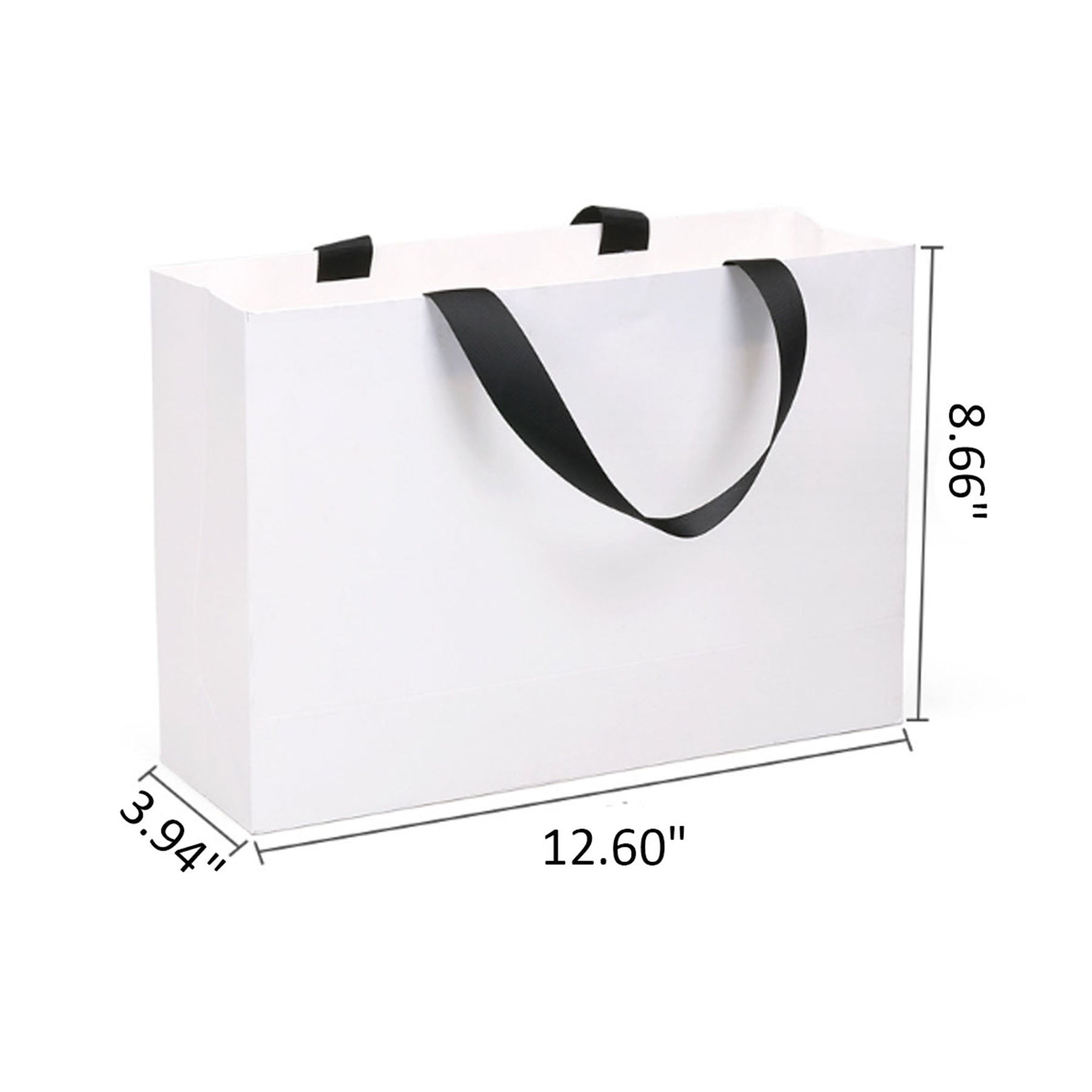 Reusable Foldable White Paper Gift Bags All Over Printing
