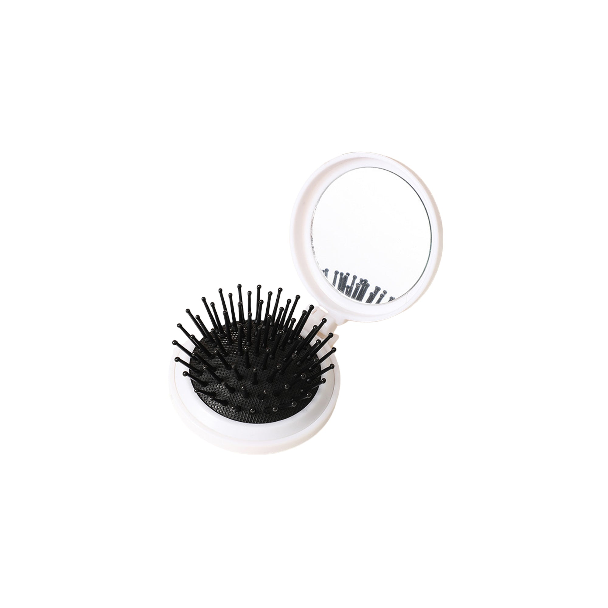 Foldable Cute Mini Round Airbag Mirror-Comb Set