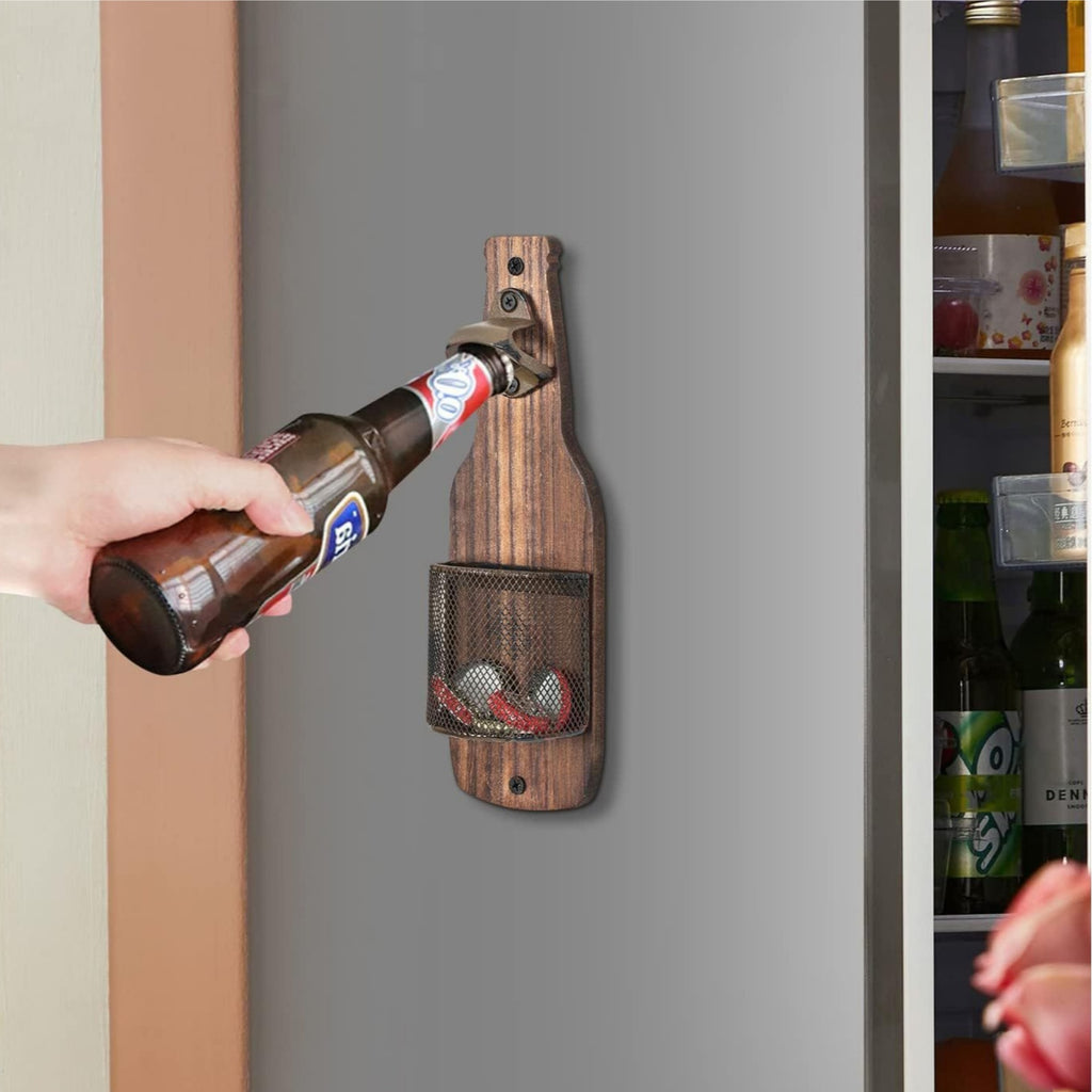 Wall-Mounted Bottle Cap Storage Basket