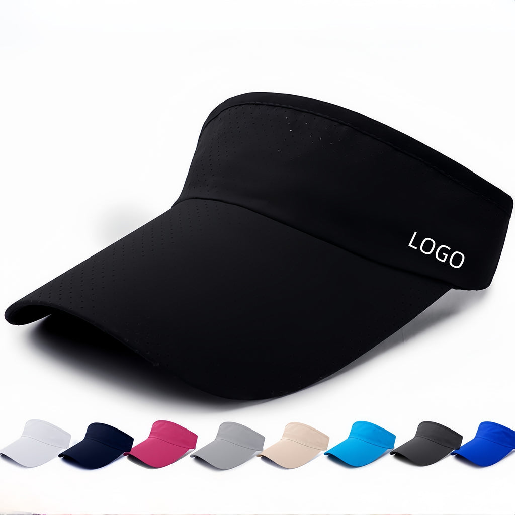 Summer Quick-Dry Perforated Sun Visor With Extended Brim
