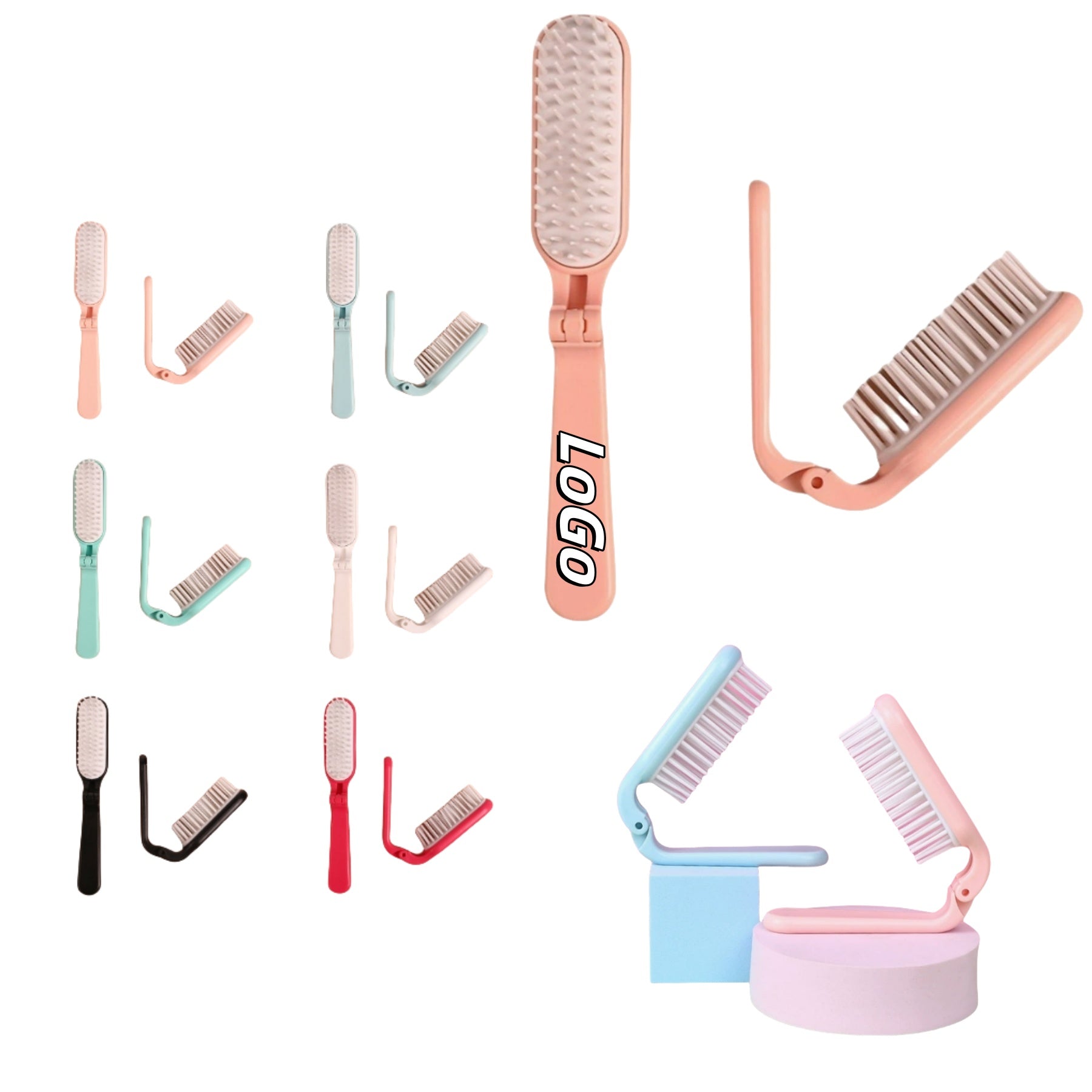 Portable Folding Comb With Soft Teeth