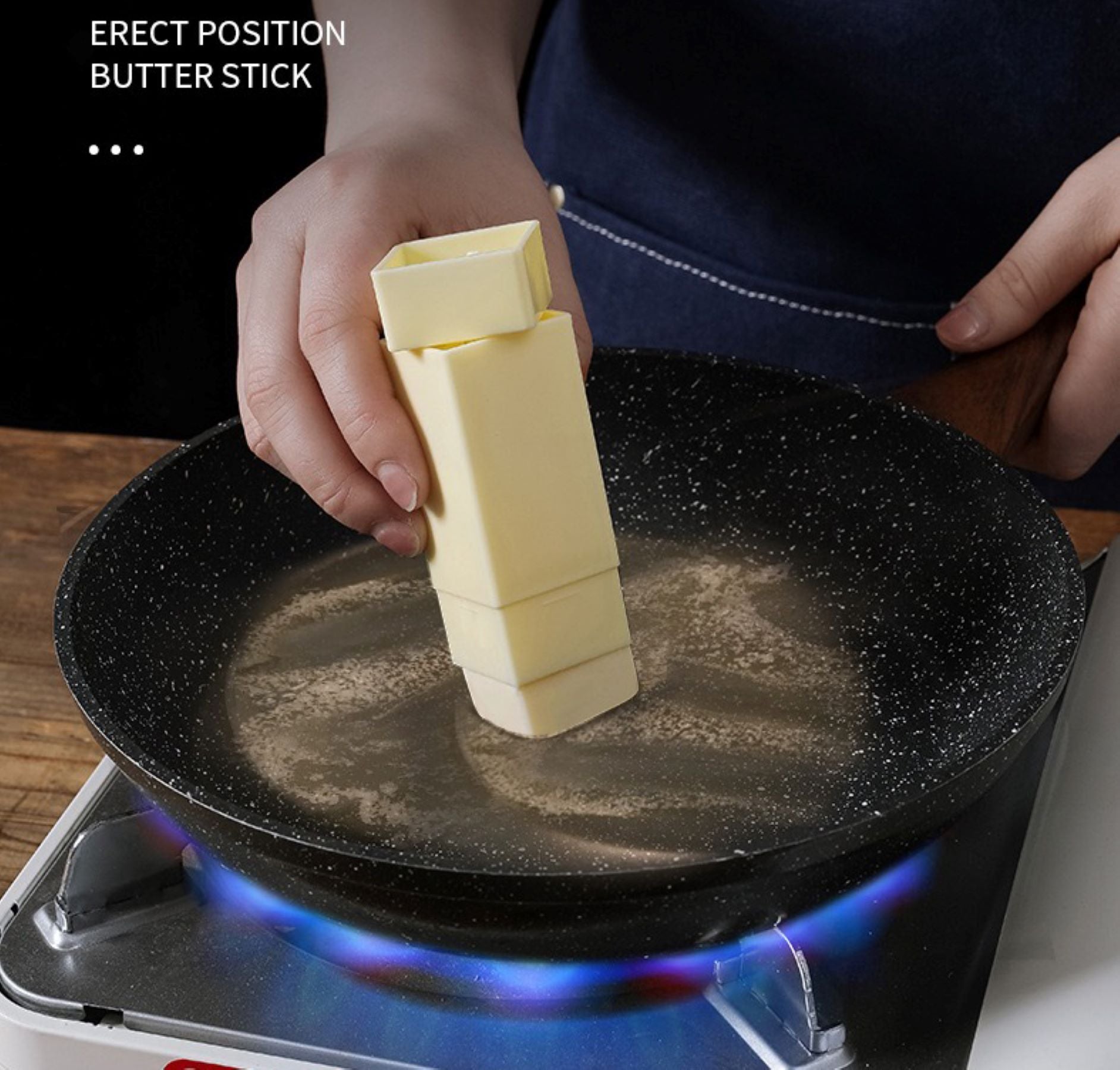 Upright Rotating Butter Spreading Stick