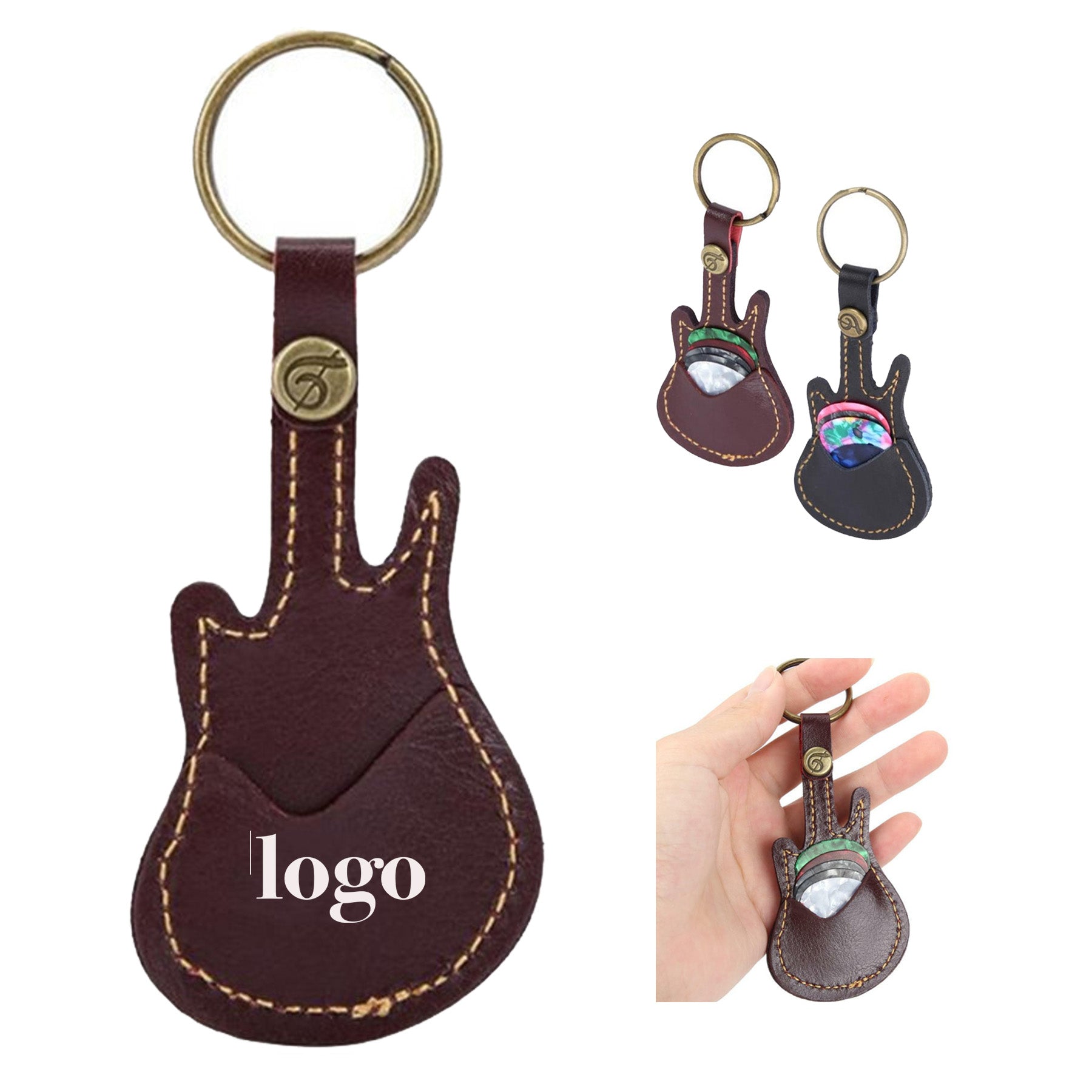 Guitar Pick Set With Key Chain