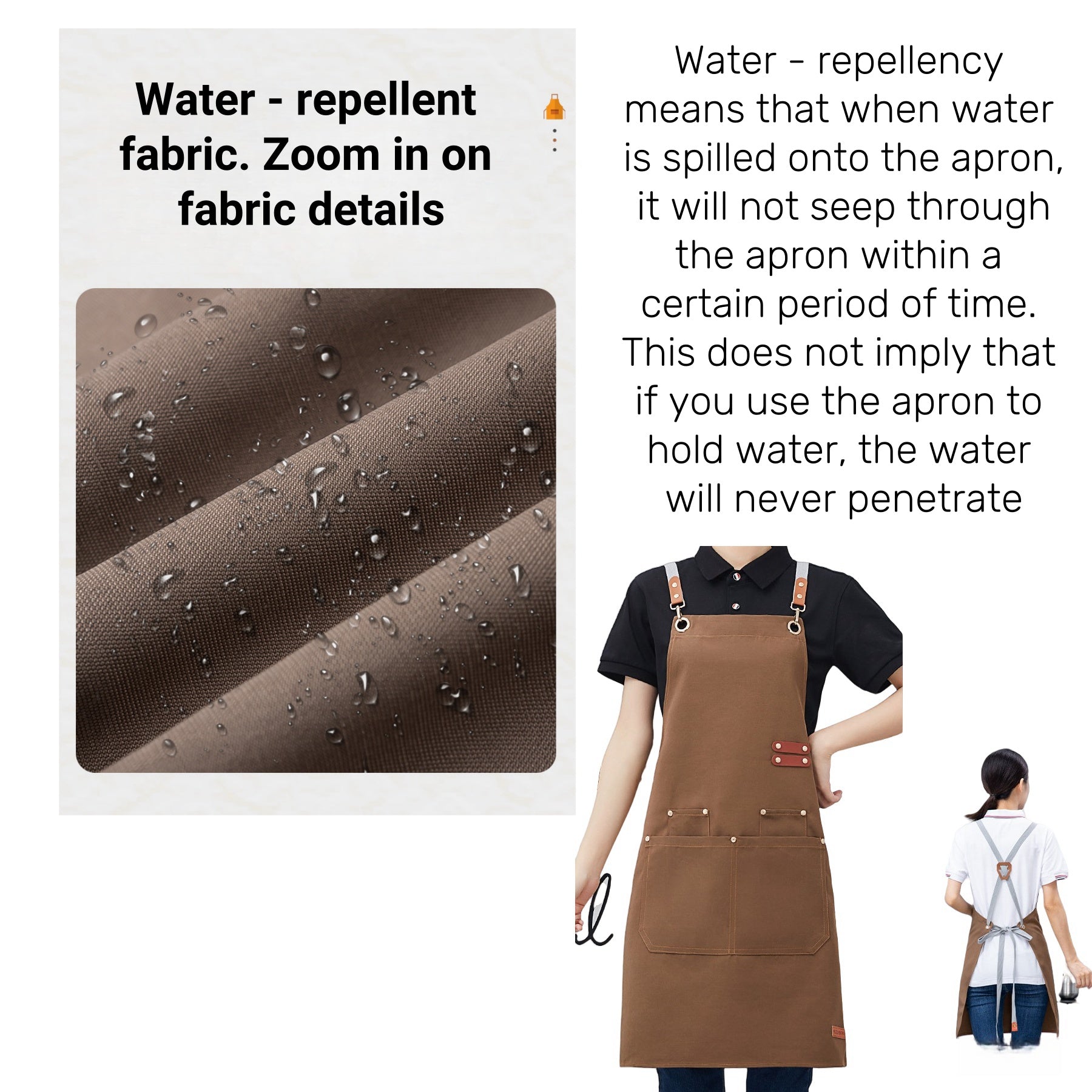 Waterproof And Oil - Resistant Canvas Apron