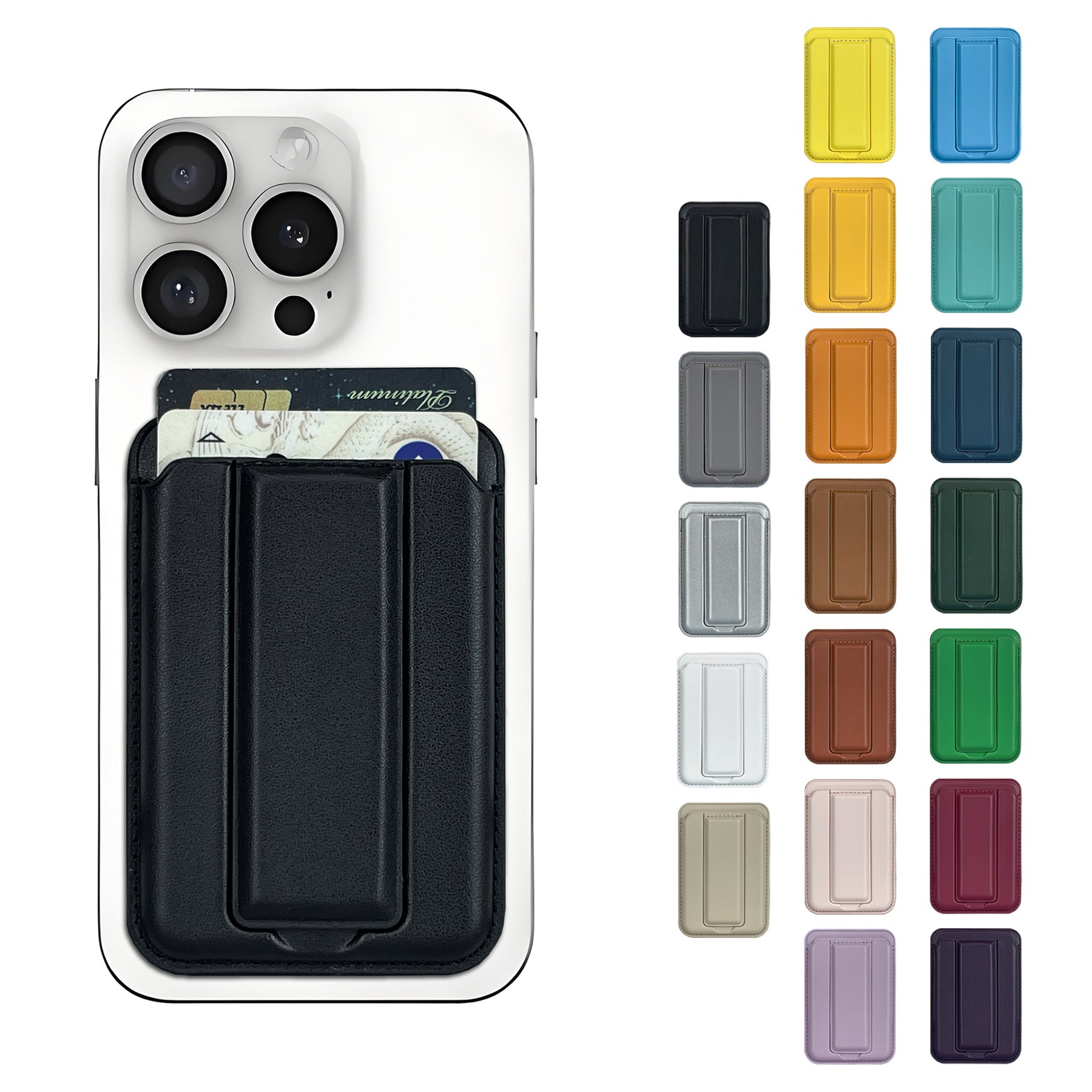 Phone Card Holder With Magnetic Stand