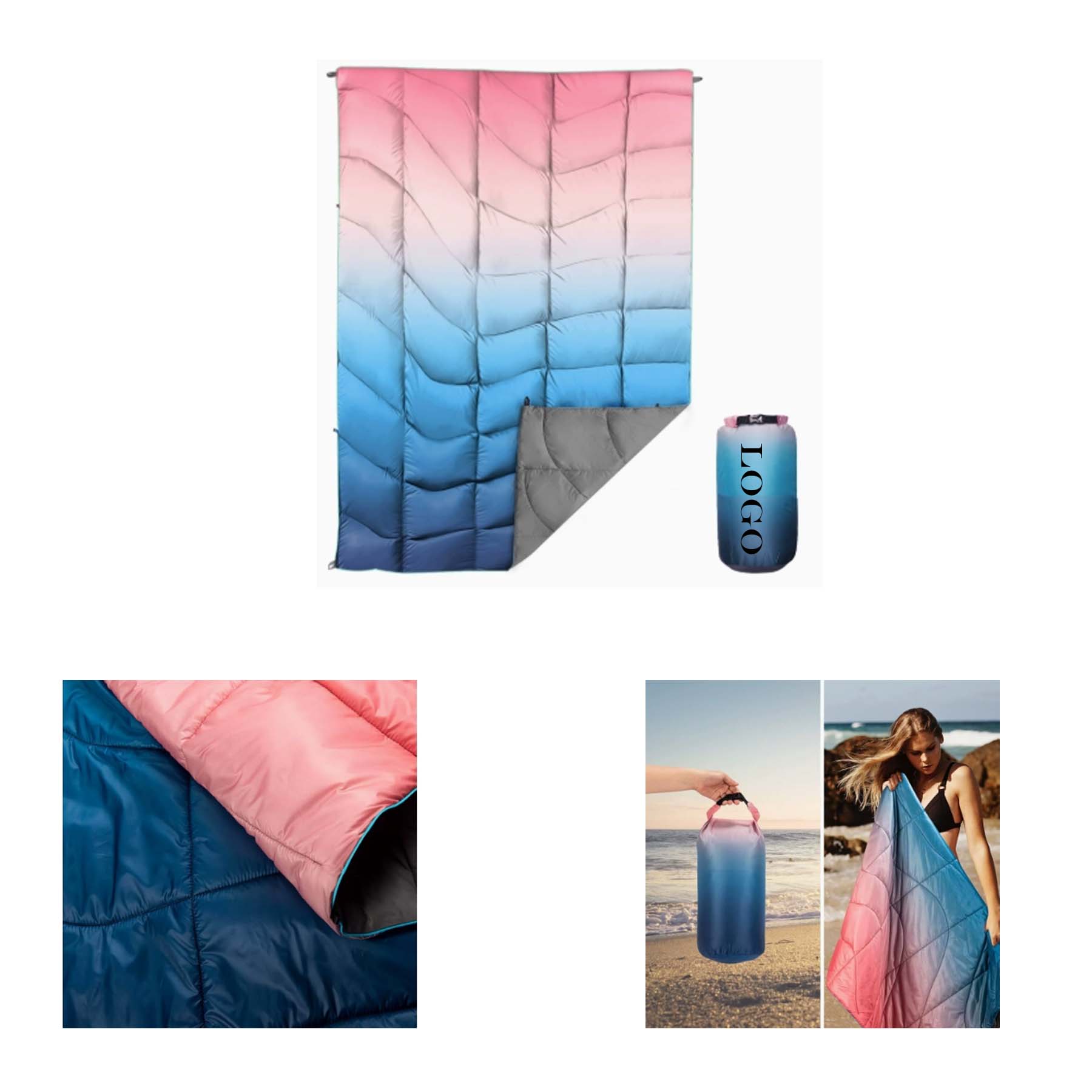 Gradient Colored Outdoor Camping Blanket