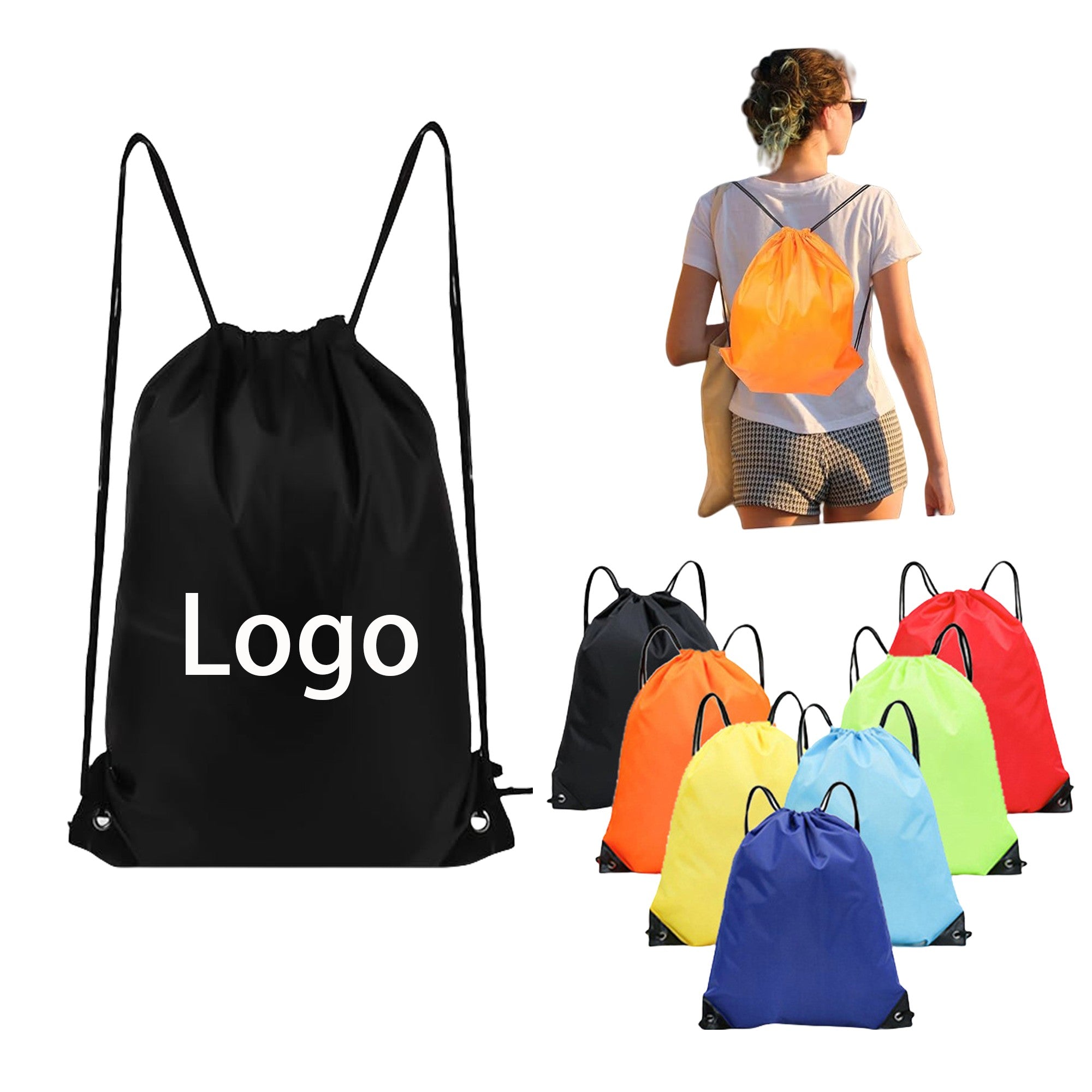 Polyester Drawstring Sports Backpack