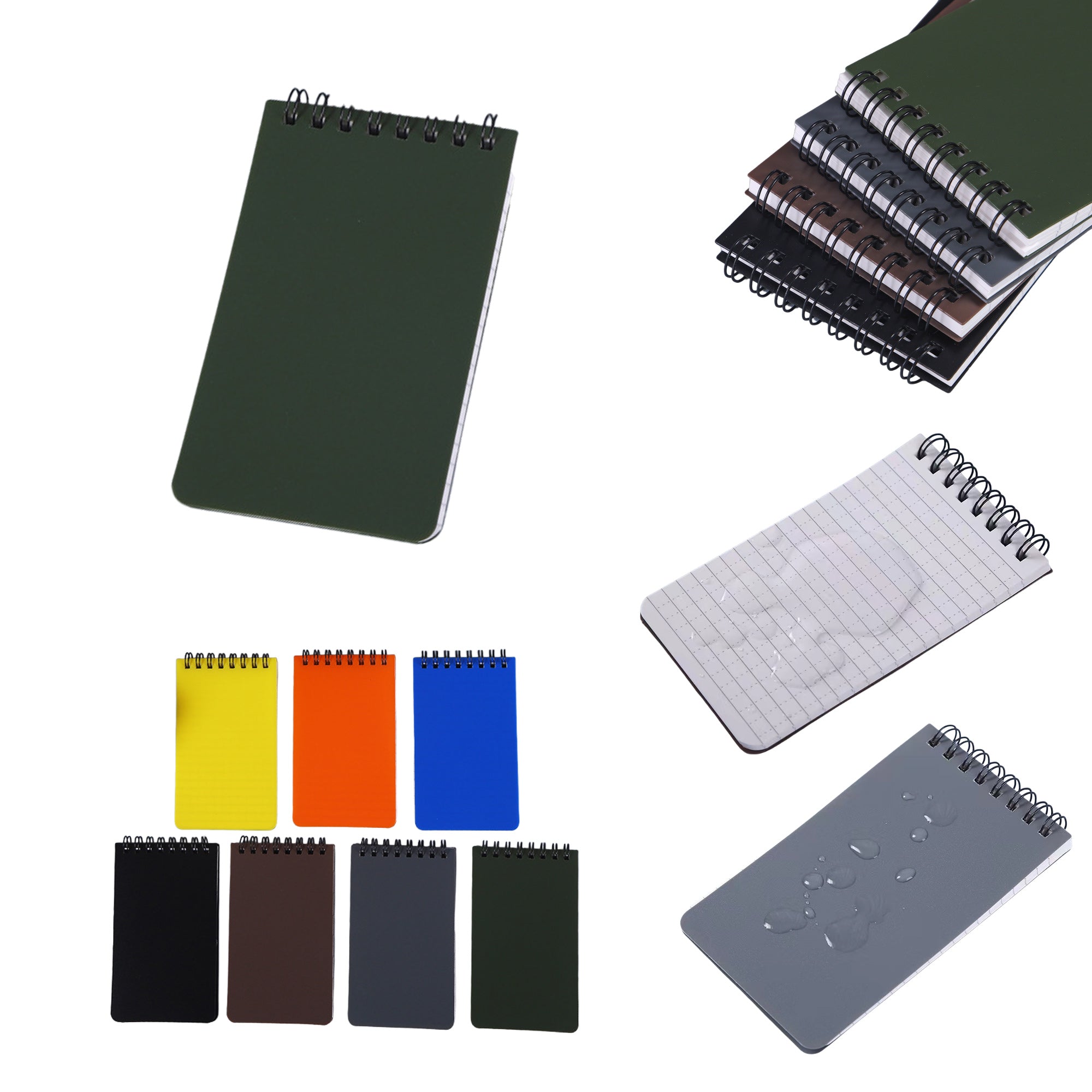 All-Weather Waterproof Spiral Notebook - Compact Pocket Size